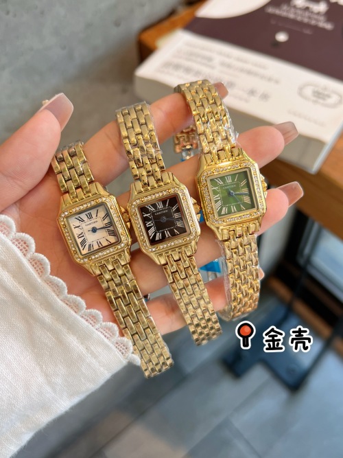 Cartier Panthère De Cartier Women's Gold Watch with Diamond Bezel 1 Cartier Panthère De Cartier Women's Gold Watch with Diamond Bezel