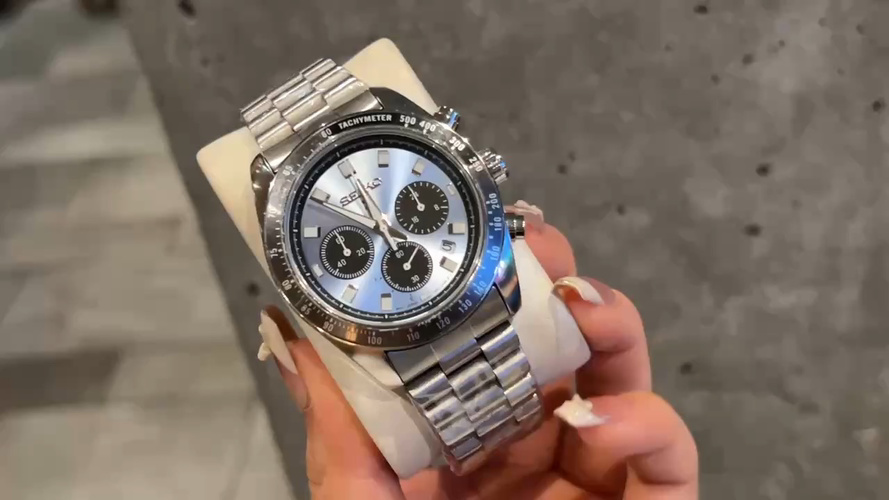 SEIKO Men's Silver-Tone Stainless Steel Watch with Chronograph Quartz Movement 1 SEIKO Men's Silver-Tone Stainless Steel Watch with Chronograph Quartz Movement