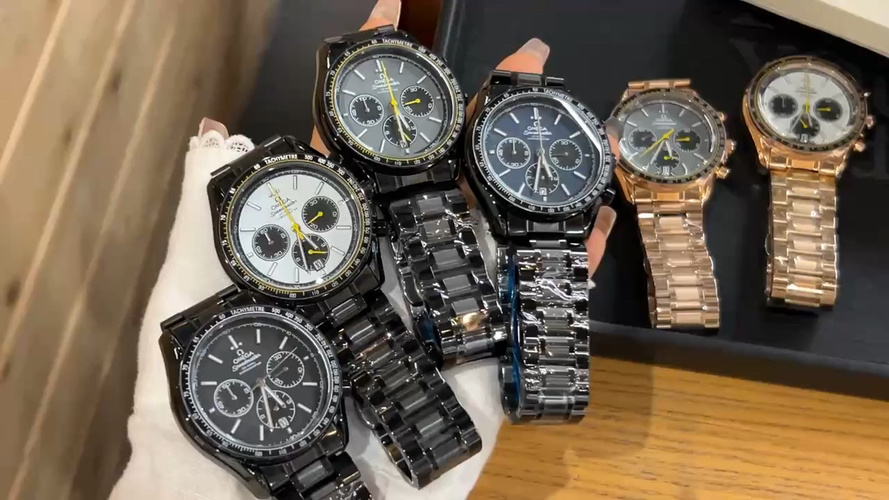 Omega Men's Watch with Quartz Movement, Mineral Glass, and Steel Band 1 Omega Men's Watch with Quartz Movement, Mineral Glass, and Steel Band