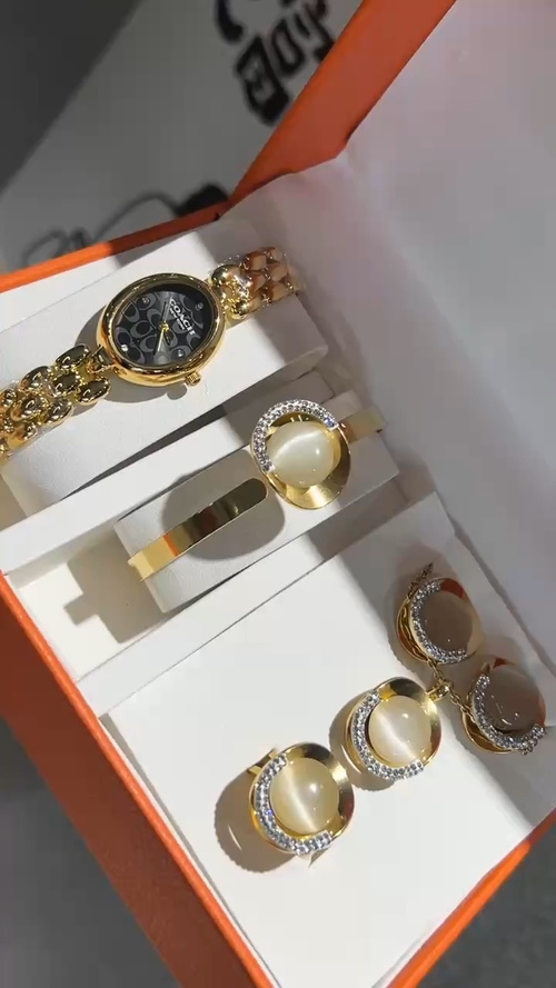 Coach Women's Quartz Watch Set - Elegant Gift Set with Jewelry 1 Coach Women's Quartz Watch Set - Elegant Gift Set with Jewelry