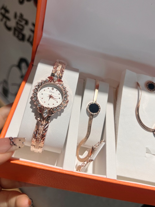 Dior Women's Quartz Watch Set - Bracelet, Necklace, Earrings & Ring Included 1 Dior Women's Quartz Watch Set - Bracelet, Necklace, Earrings & Ring Included