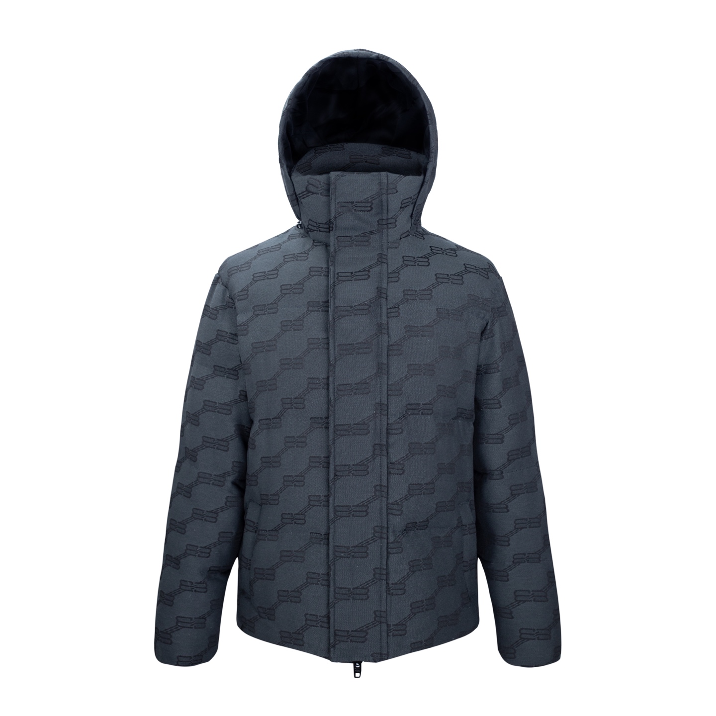 p209
款号:【Y101】
羽绒服 Balenciaga x GUCCI 巴黎世家古驰SS23联名 双B满印提花元素茧型羽绒服-  轻奢主义 男女日常通勤穿搭必备单品  
面料：定制高密度帆布定染后在进行提花作业 工艺复杂  
填充：填充物为国标白鸭绒 双层内胆 不跑绒  蓬松度拉满 保暖极佳
  拉链：拉链定做原版染色拉链 批量定染 工费与时间 非常长
  做工：外贸大厂订单 
  男女同款在售，情侣穿搭特别好看！上身显瘦版型，无压力驾驭任何大型商务场合以及高端私人会所！强烈推荐入手！  
颜色：卡其 黑色 
  M衣长66 胸围115+肩宽49 袖长64
 L衣长68胸围120+肩宽50 袖长64 
XL衣长70胸围130+肩宽53 袖长64 
XXL衣长72胸围138+肩宽55 袖长65