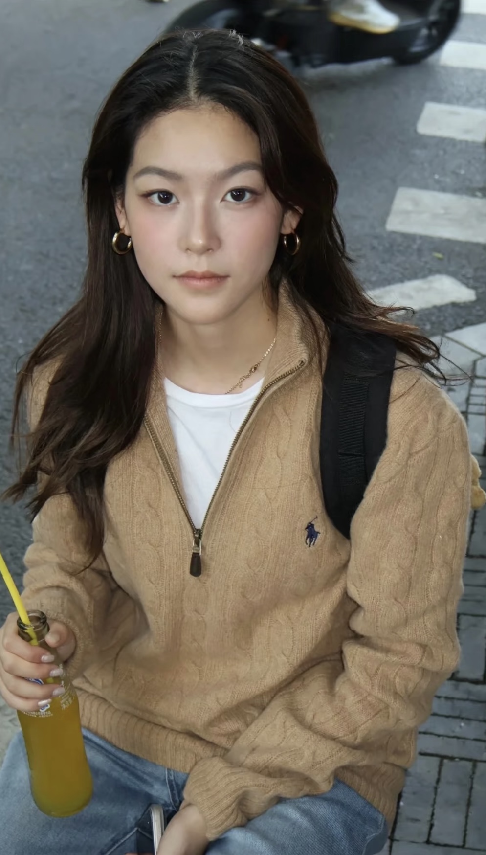 NO:310406,[Love] New [Love]!  Latest RL 25NEW wool twisted floral zipper knit sweater. Color camel, white. Size SML.,,sweaters,alexander wang19860909[爱心]新款[爱心]！最新RL 25NEW 羊毛扭花拉链针织毛衣.颜色驼色、白色.尺码SML.,,sweaters,alexander wang,Women's clothing