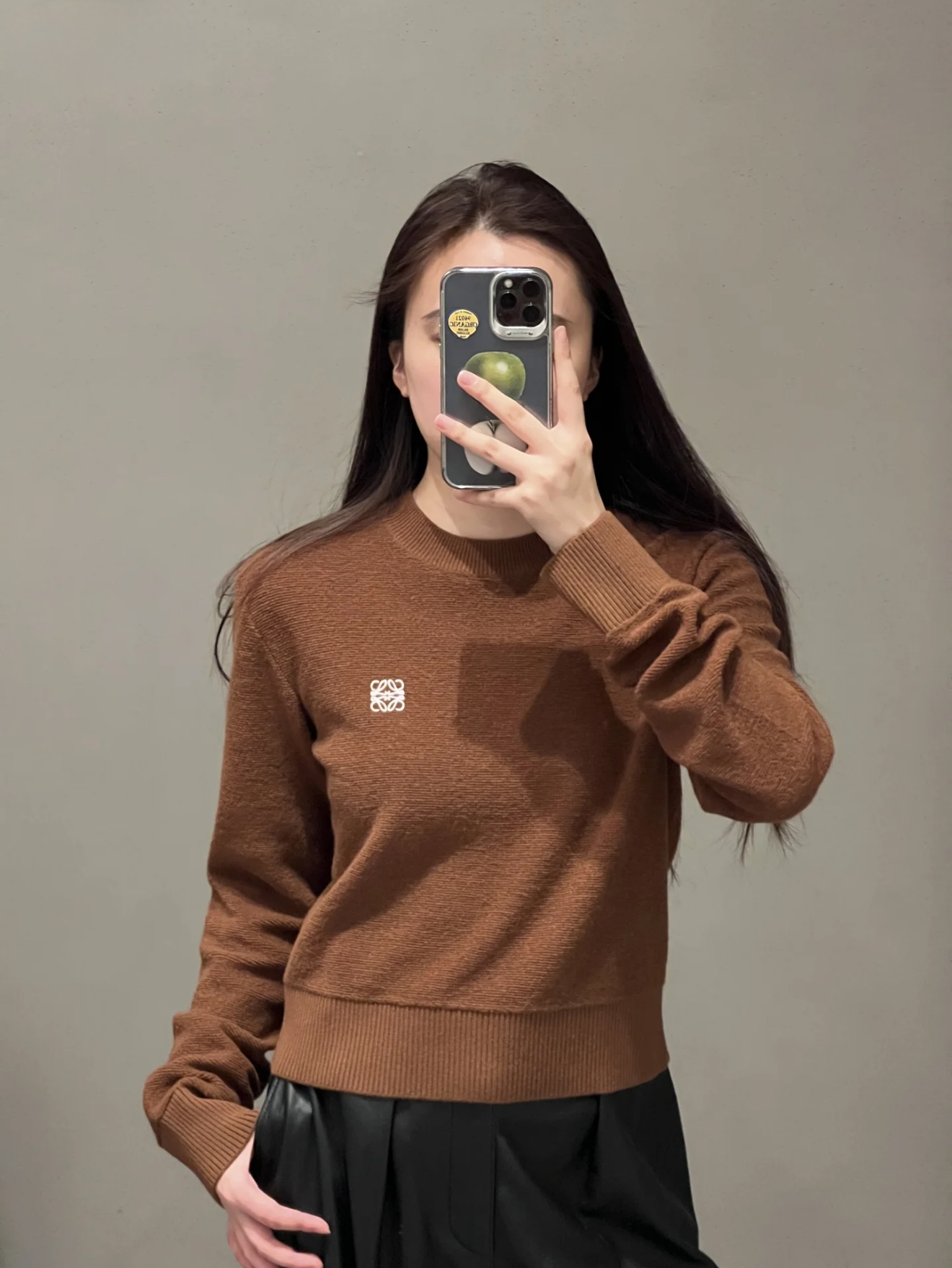 NO:297160,[Love] New [Love]!  Latest LOE 25NEW round neck embroidered sweater. Color white, black, brown. Size SML.,,loewe,alexander wang19860909[爱心]新款[爱心]！最新LOE 25NEW 圆领刺绣针织衫.颜色白色、黑色、咖色.尺码SML.,,loewe,alexander wang,Women's clothing