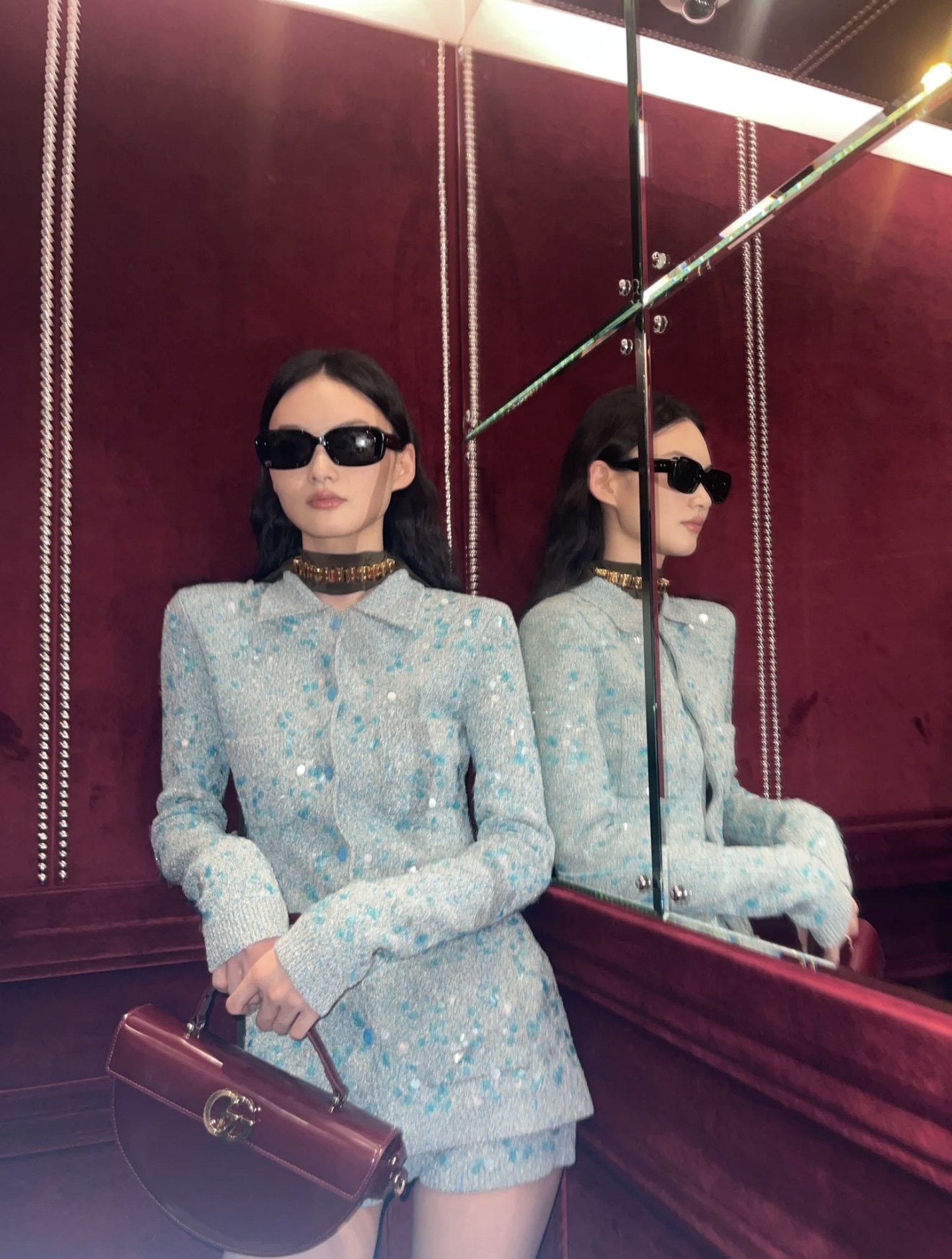 NO:313612,Love] New style [love]!  Latest GU 25NEW Haute Clothing Bead Chip Knitted Jacket. Size SML., Jackets & Coats,alexander wang19860909爱心]新款[爱心]！最新GU 25NEW 高定珠片针织外套.尺码SML.,,jackets & coats,alexander wang,Women's clothing