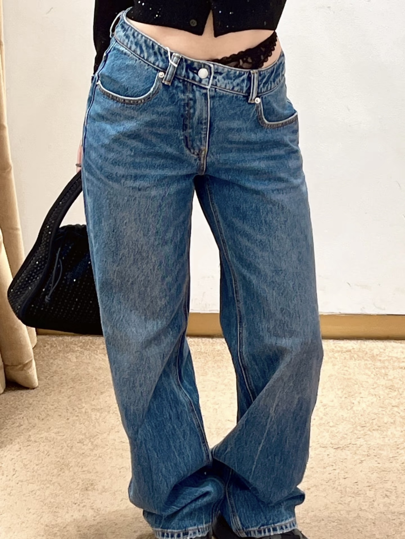 NO:310891,[Love] New [Love]!  Latest AW 25NEW Bikini Denim Series Brushed Denim Trousers. Size SML.P, bikinis, alexander wang19860909[爱心]新款[爱心]！最新AW 25NEW 比基尼牛仔系列拉丝边牛仔长裤.尺码SML.P,,bikinis,alexander wang,Women's clothing