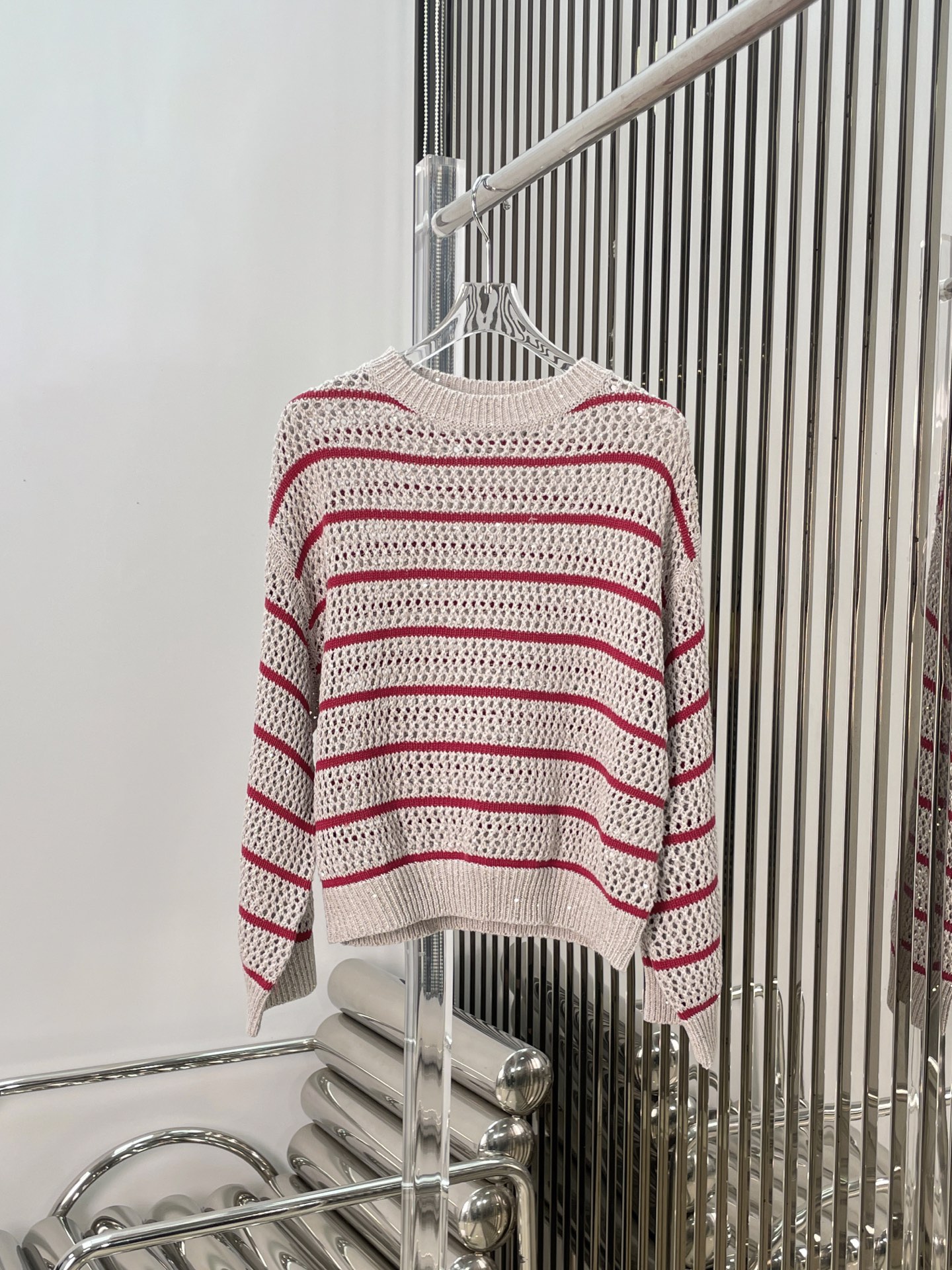 NO:312966,[Love] New [Love]!  Latest BC 25NEW Minimalist King Stripe Knitted Round Neck Top. Size SML.,,alexander wang19860909[爱心]新款[爱心]！最新BC 25NEW 极简之王条纹针织圆领上衣.尺码SML.,,alexander wang,Women's clothing