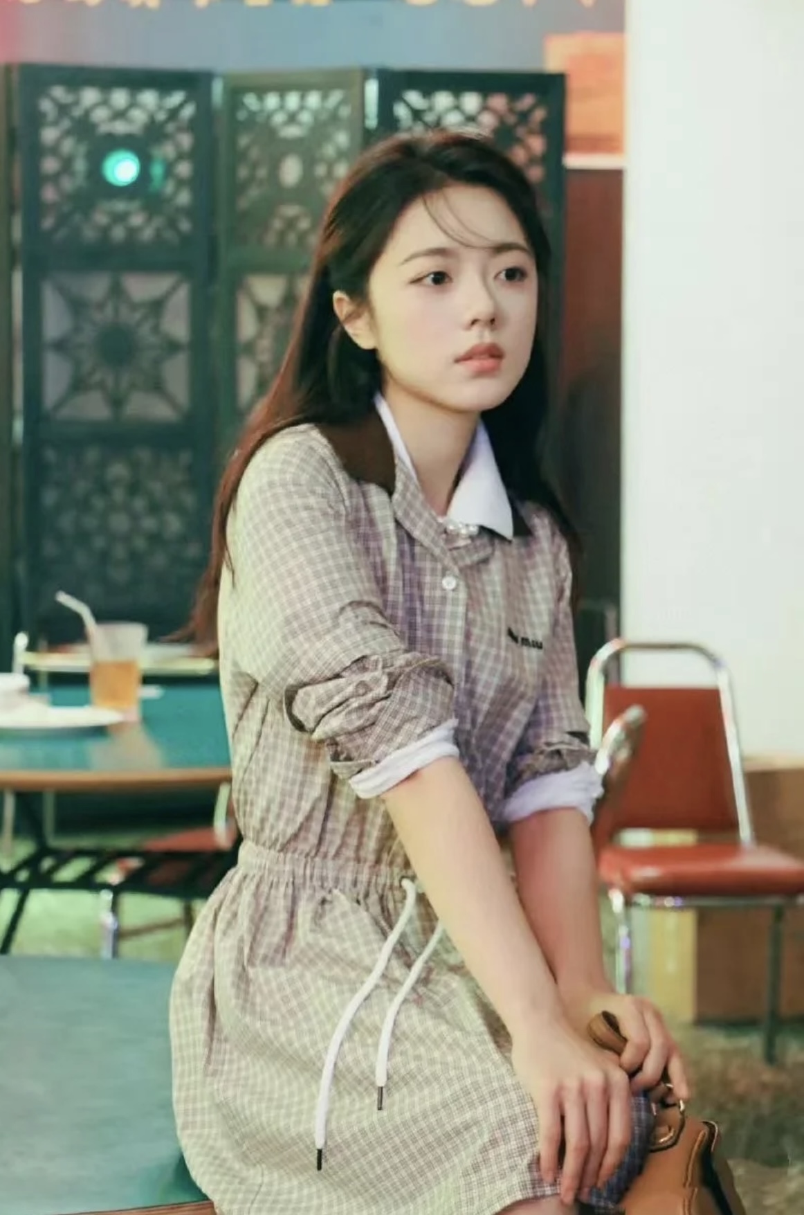 NO:321795,[Love] New [Love]!  Latest MIU 25NEW plaid lapel shirt dress. Size SML..., miumiu, skirts, shirts, alexander wang19860909[爱心]新款[爱心]！最新MIU 25NEW 格纹翻领衬衫连衣裙.尺码SML..,,miumiu,skirts,shirts,alexander wang,Women's clothing