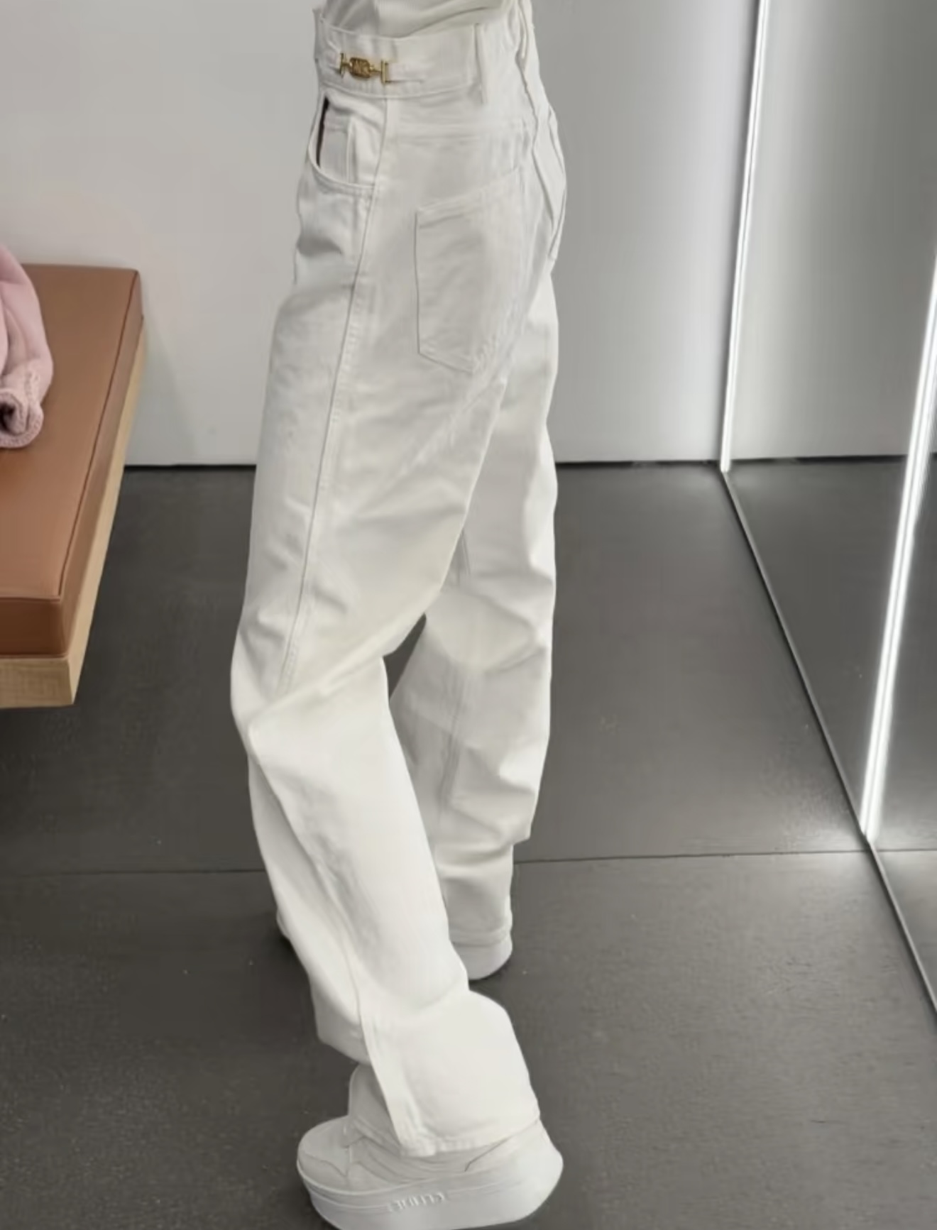 NO:324137,[Love] New [Love]!  Latest CE 25NEW Metal Arc de Triomphe Chain White Jeans. Size SML.., jeans,alexander wang19860909[爱心]新款[爱心]！最新CE 25NEW 金属凯旋门链条白色牛仔裤.尺码SML..,,jeans,alexander wang,Women's clothing