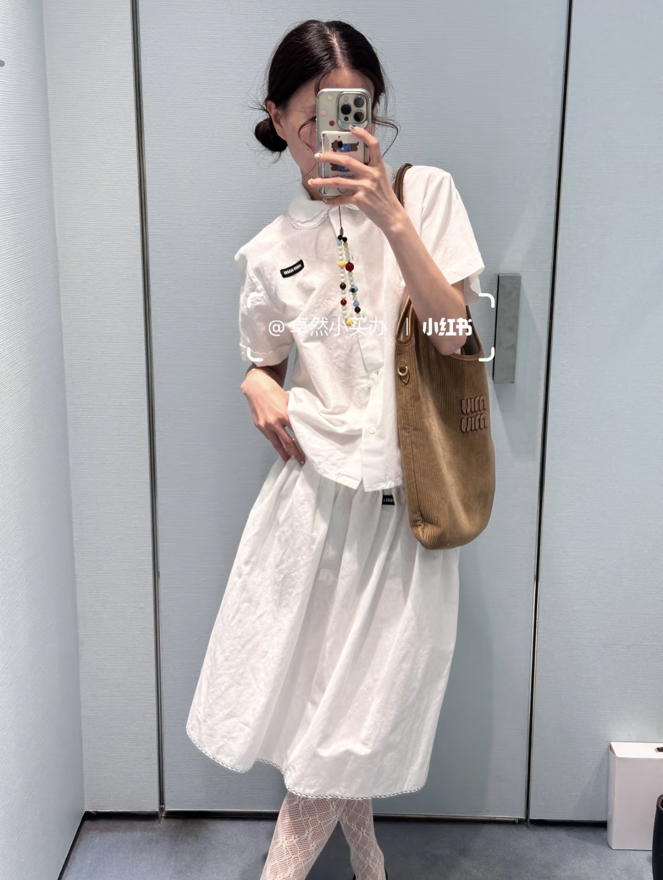 NO:317338,Shirt [Love] New Style [Love]!  Latest MiU 25NEW lace embroidered collar cotton linen shirt   skirt. Size SML.,,miumiu, skirts,shirts,alexander wang19860909衬衫[爱心]新款[爱心]！最新MiU 25NEW 花边刺绣领口棉麻衬衫 半裙.尺码SML.,,miumiu,skirts,shirts,alexander wang,Women's clothing