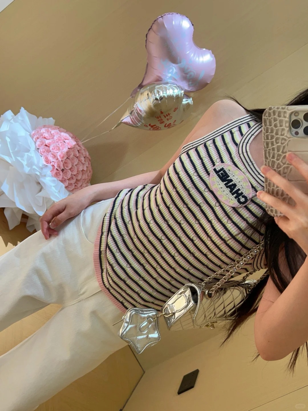 NO:317318,[Love] New [Love]!  Latest CH 25NEW Striped Knitted Letter Badge Vest. Size SML, alexander wang19860909[爱心]新款[爱心]！最新CH 25NEW 条纹针织字母徽章背心.尺码SML,,alexander wang,Women's clothing