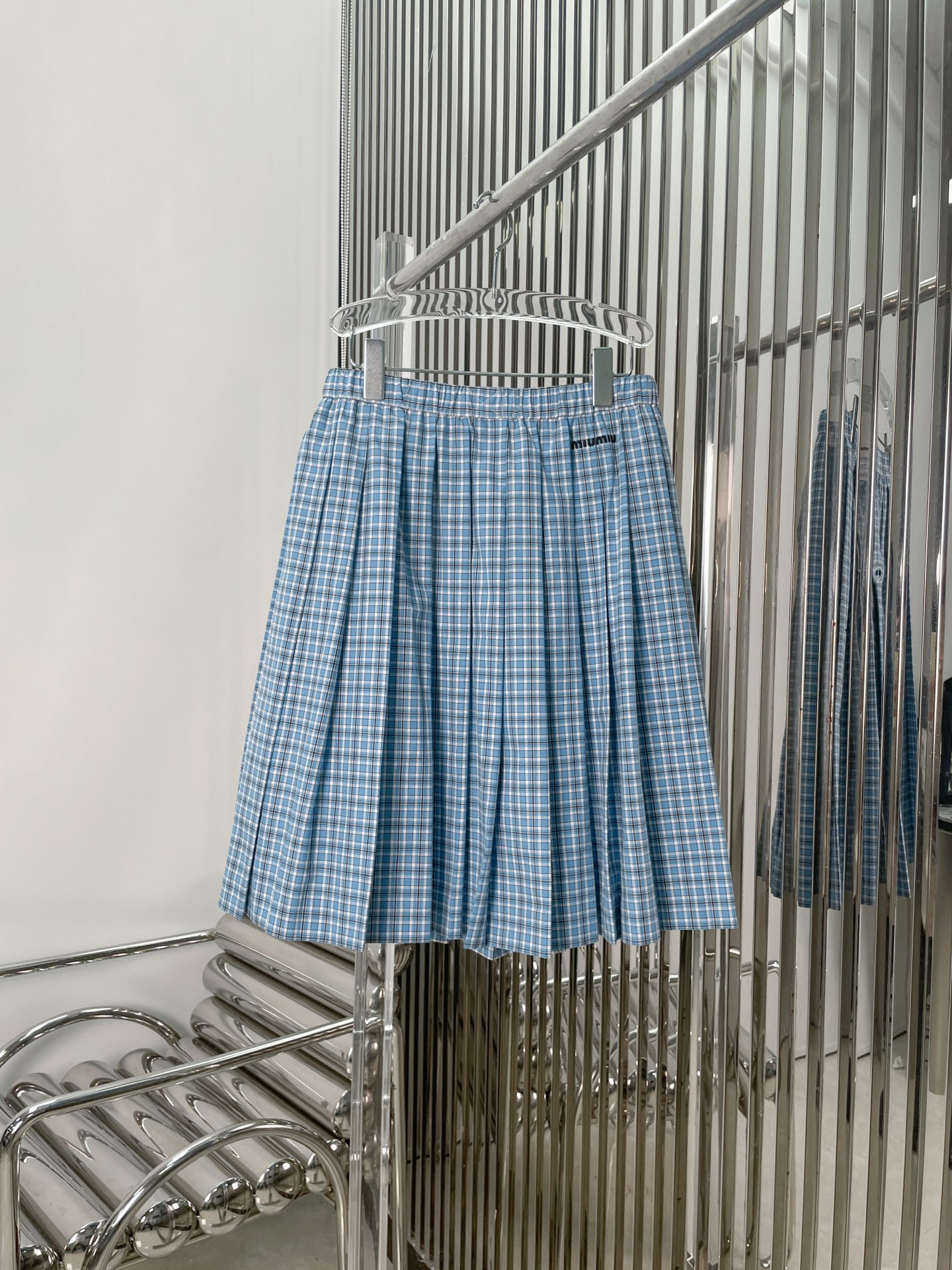 NO:330663,[Love] New [Love]!  Latest MIU 25NEW plaid pleated skirt. Size SML, miumiu, skirts, alexander wang19860909[爱心]新款[爱心]！最新MIU 25NEW 格纹百褶半裙.尺码SML,,miumiu,skirts,alexander wang,Women's clothing