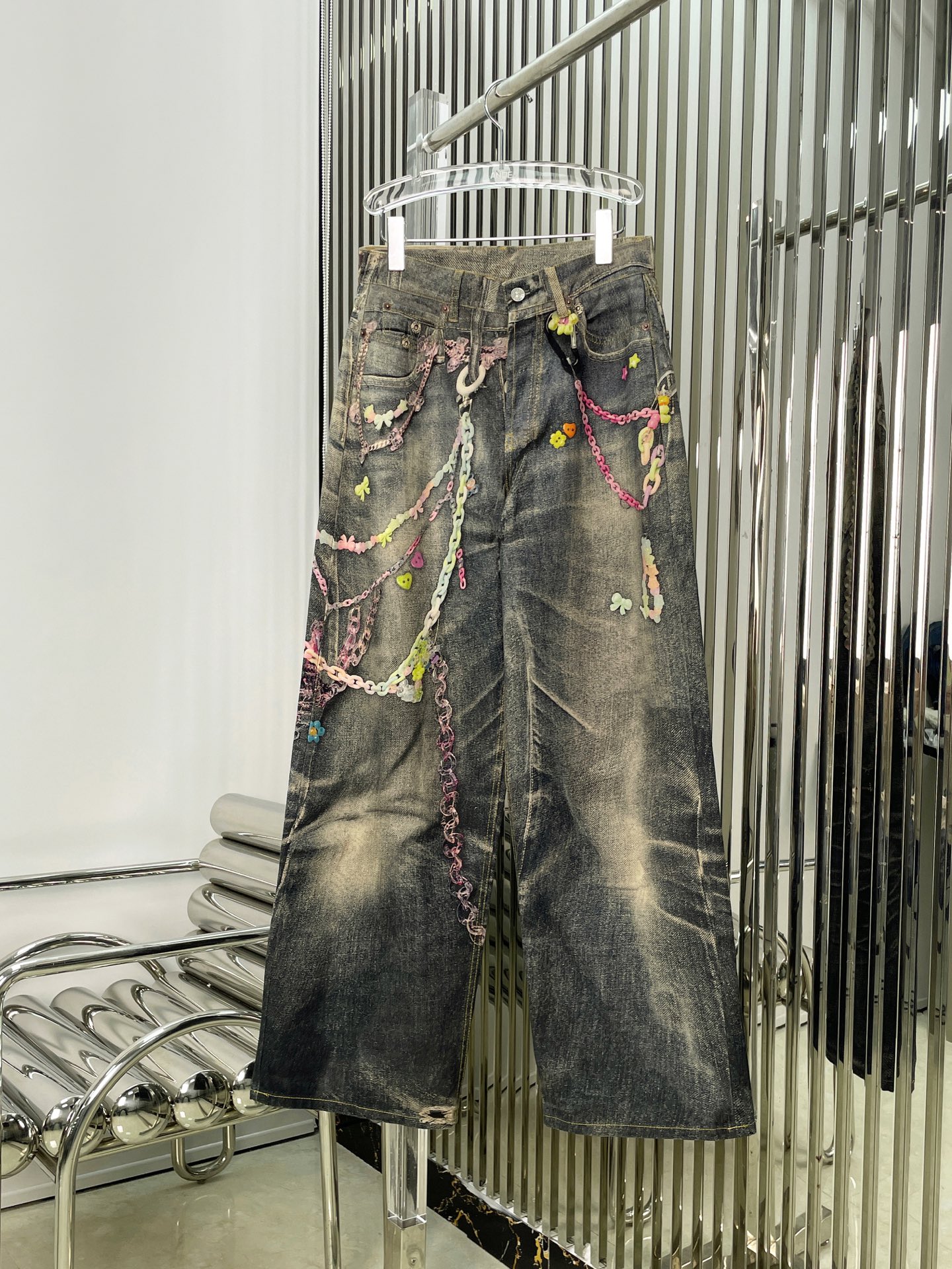 NO:587286,[Love] New style [Love]!  The latest ACNE 25NEW 3D printed candy chain jeans. Size SML.,,acne studios,jeans,alexander wang19860909[爱心]新款[爱心]！最新ACNE 25NEW 3D打印糖果链条牛仔裤.尺码SML.,,acne studios,jeans,alexander wang,Women's clothing