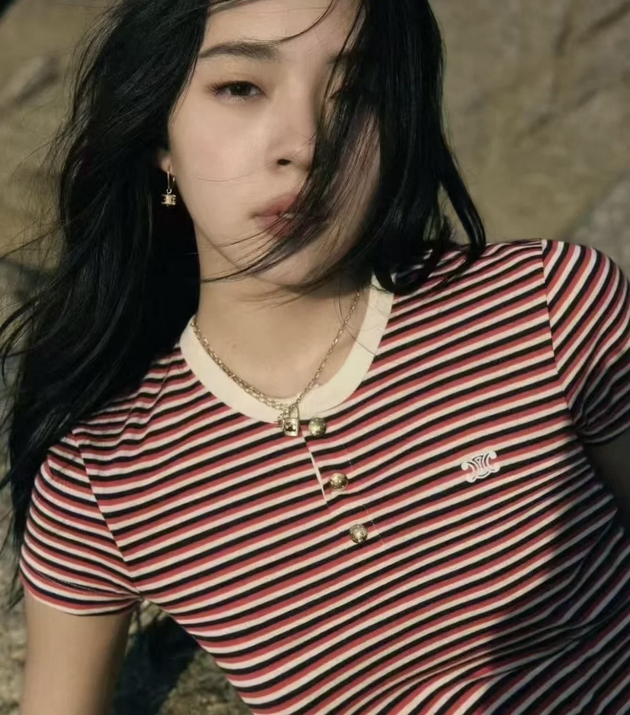 NO:420750,[Love] New [Love]!  Latest CE 25NEW round neck contrast striped short-sleeved T-shirt. Size SML.., T-shirt,tees, t-shirt,alexander wang19860909[爱心]新款[爱心]！最新CE 25NEW 圆领撞色条纹短袖T恤.尺码SML..,,T-shirt,tees，t-shirt,alexander wang,Women's clothing