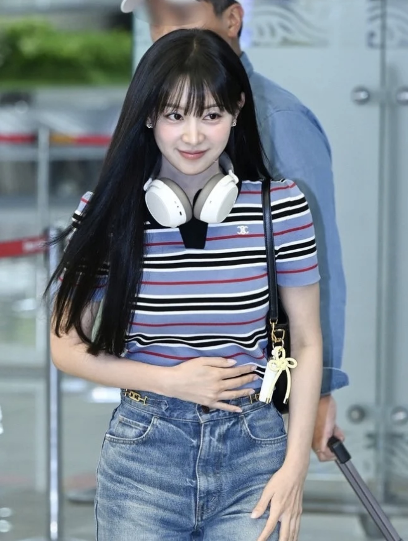 NO:436652,[Love] New [Love]!  Latest CE 25NEW Arc de Triomphe embroidered knitted striped POLO top. Size SML..., alexander wang19860909[爱心]新款[爱心]！最新CE 25NEW 凯旋门刺绣针织条纹POLO上衣.尺码SML..,,alexander wang,Women's clothing