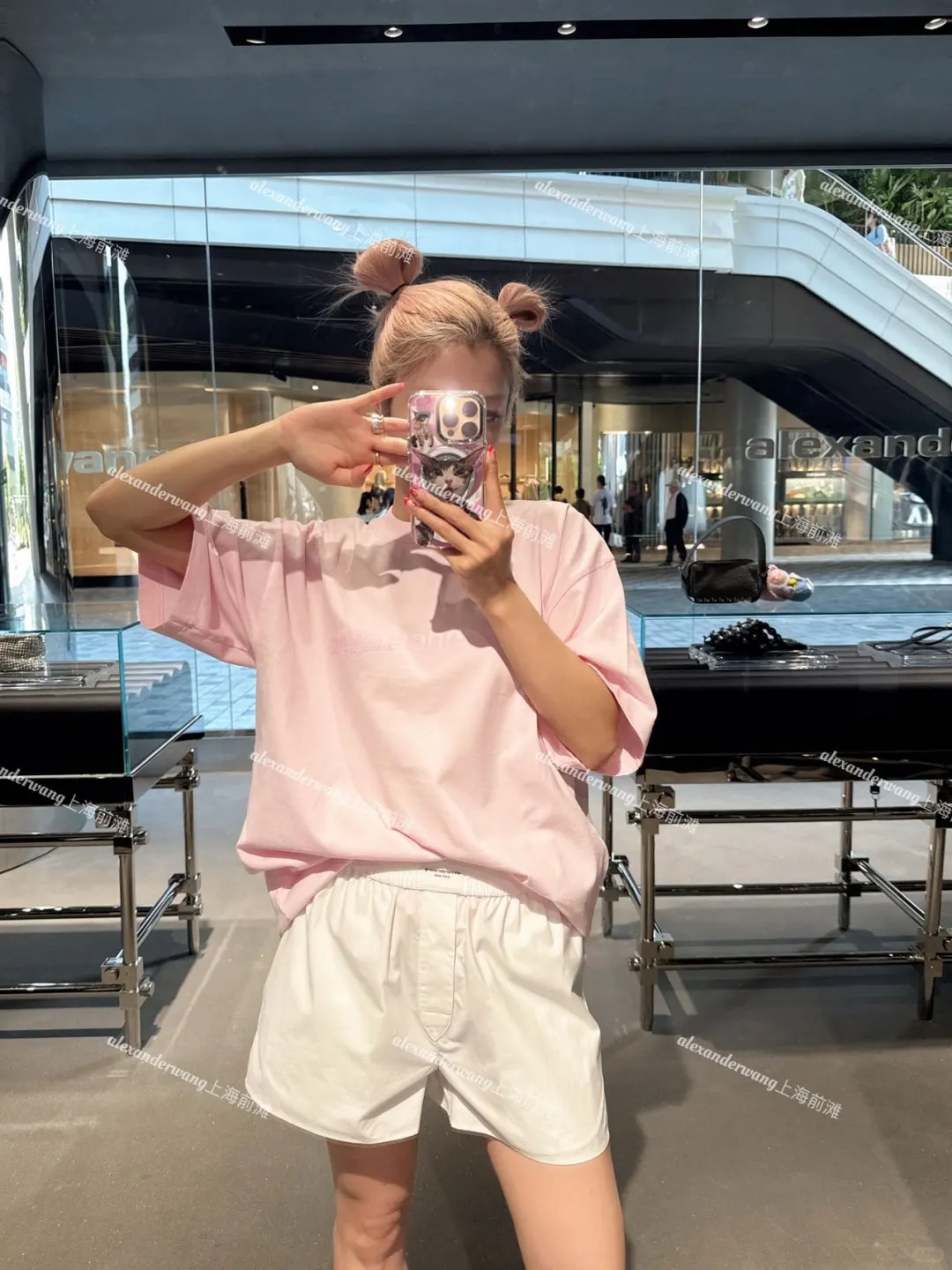 NO:442192,[Love] New [Love]!  Latest AW 25NEW alphabet printed loose T-shirt. Color white, pink. Size SML...,tees, t-shirt,alexander wang19860909[爱心]新款[爱心]！最新AW 25NEW 字母印花宽松T恤.颜色白、粉.尺码SML..,,tees，t-shirt,alexander wang,Women's clothing