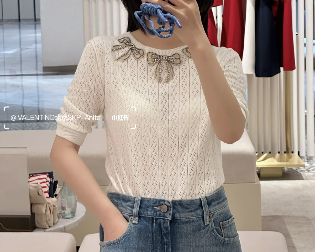 NO:449825,[Love] New [Love]!  Latest VA 25NEW Handmade Nail Drill Knitted Short Sleeve Top. Size SML.., T-shirt,alexander wang19860909[爱心]新款[爱心]！最新VA 25NEW 手工钉钻针织短袖上衣.尺码SML..,,T-shirt,alexander wang,Women's clothing