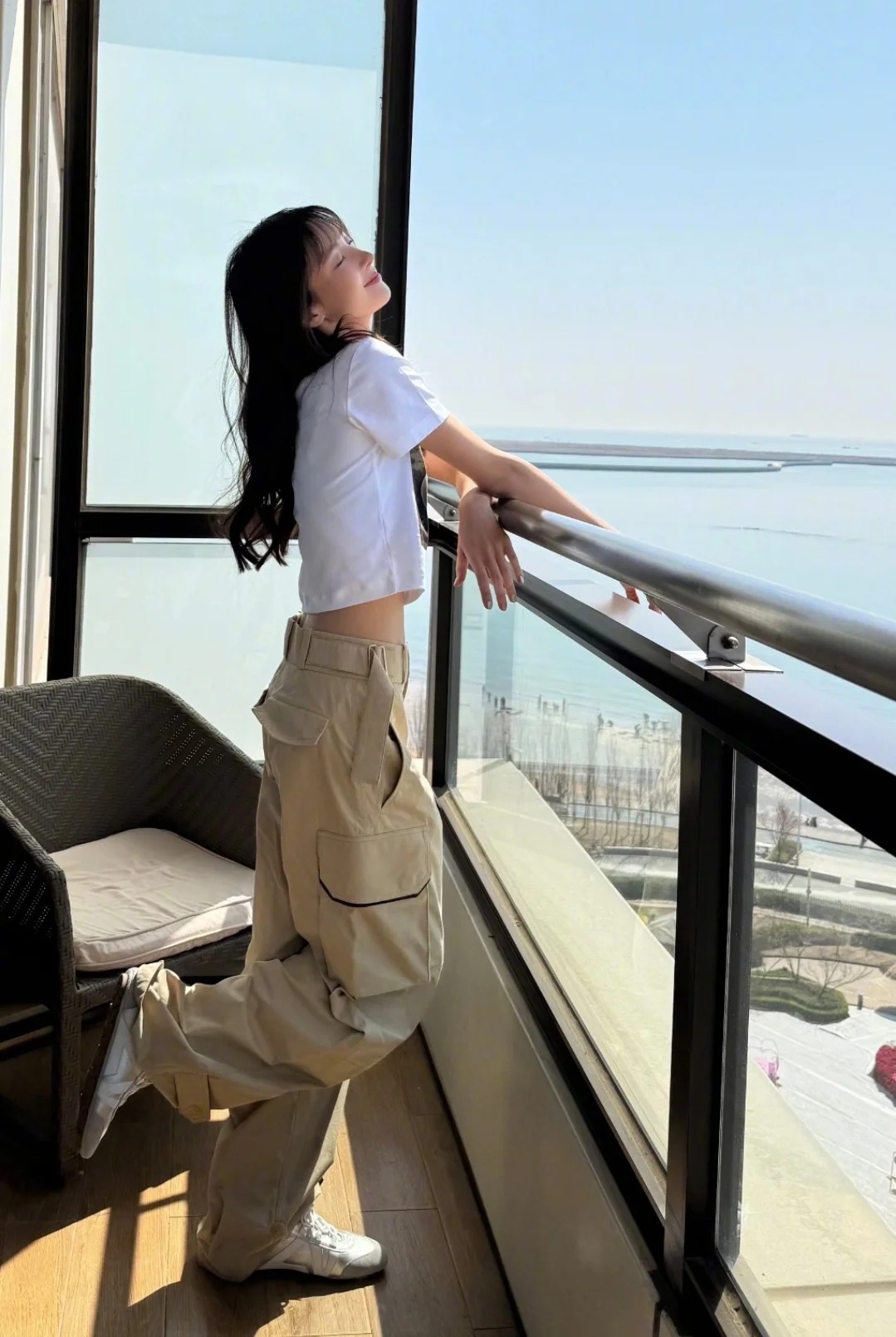 NO:449852,[Love] New [Love]!  Latest L 25NEW Presbyterian double pocket leather waist-retracting work pants. Size SML..., alexander wang19860909[爱心]新款[爱心]！最新L 25NEW 老花双口袋拼皮收腰工装裤.尺码SML..,,alexander wang,Women's clothing