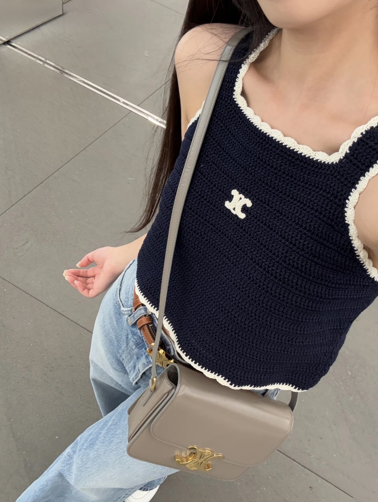 NO:451798,[Love] New [Love]!  Latest CE 25NEW Arc de Triomphe hand crochet vest. Size SML...,alexander wang19860909[爱心]新款[爱心]！最新CE 25NEW 凯旋门手钩针织背心.尺码SML..,,alexander wang,Women's clothing