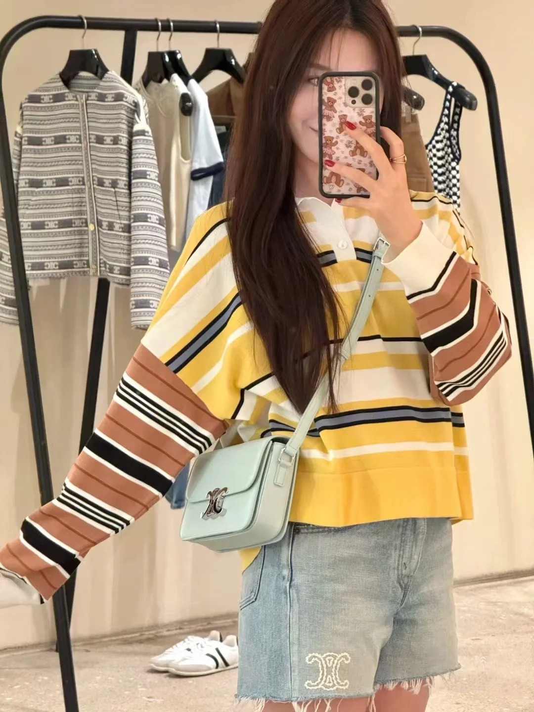 NO:452217,[Love] New [Love]!  Latest CE 25NEW Cotton Long Sleeve Knitted POLO Top. Size SML...,alexander wang19860909[爱心]新款[爱心]！最新CE 25NEW 棉织长袖针织POLO上衣.尺码SML..,,alexander wang,Women's clothing