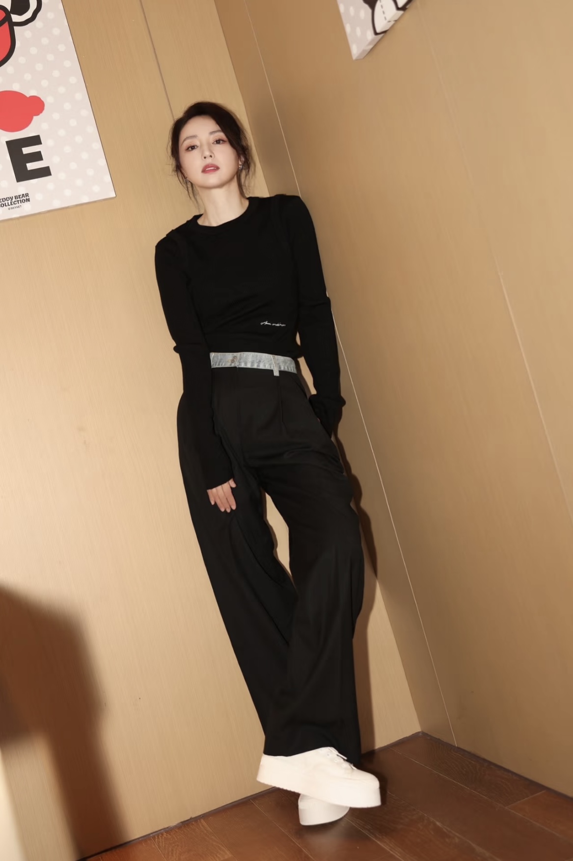 NO:459308,[Love] New [Love]!  Latest ANN 25NEW denim waist splicing trousers. Size SML. .,,alexander wang19860909[爱心]新款[爱心]！最新ANN 25NEW 牛仔腰头拼接西裤.尺码SML. .,,alexander wang,Women's clothing