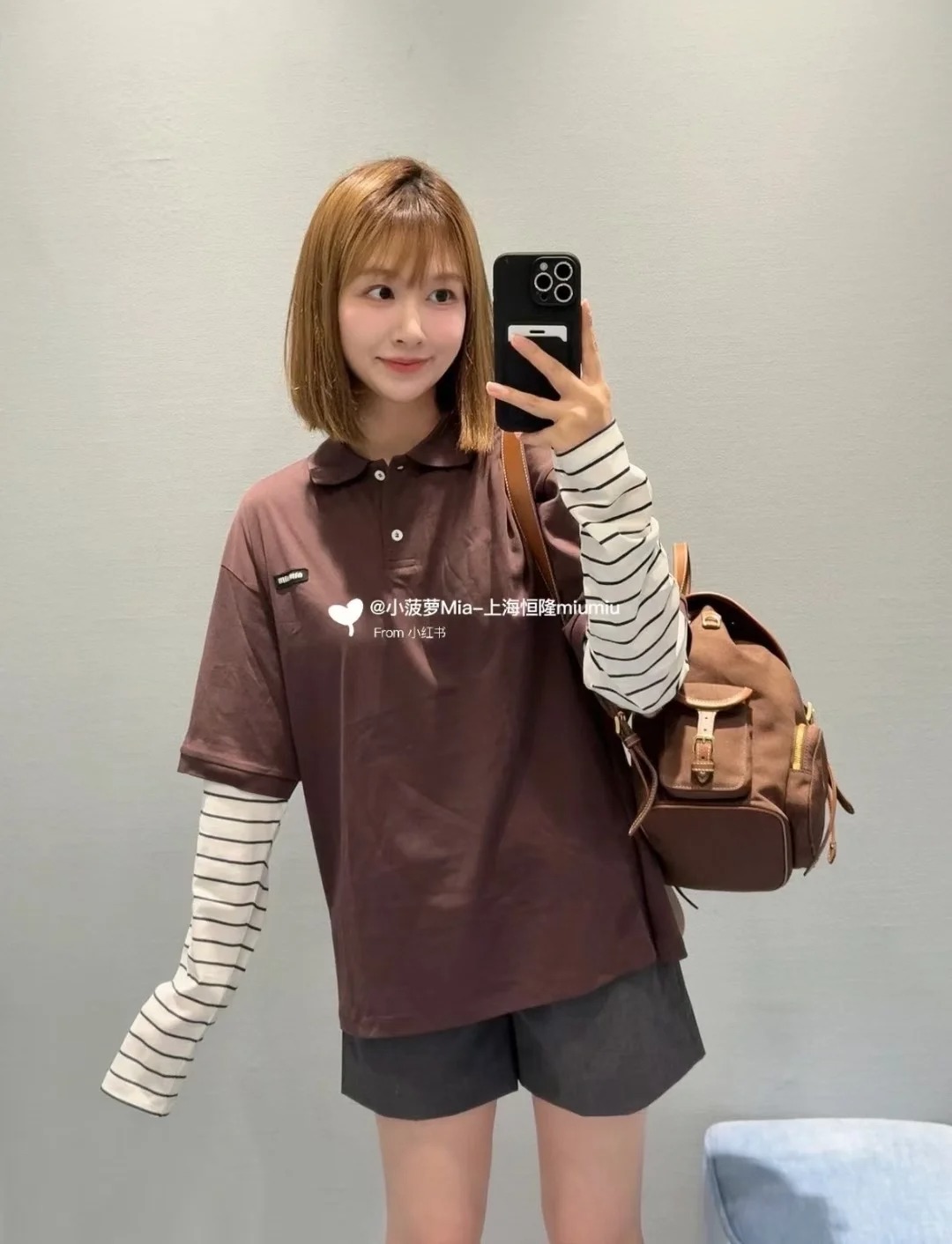 NO:477455,[Love] New [Love]!  Latest MIU 25NEW Fake Two-piece Spliced ​​Striped Long Sleeve POLO Top. Size SML.,,miumiu,alexander wang19860909[爱心]新款[爱心]！最新MIU 25NEW 假两件拼接条纹长袖POLO上衣.尺码SML.,,miumiu,alexander wang,Women's clothing