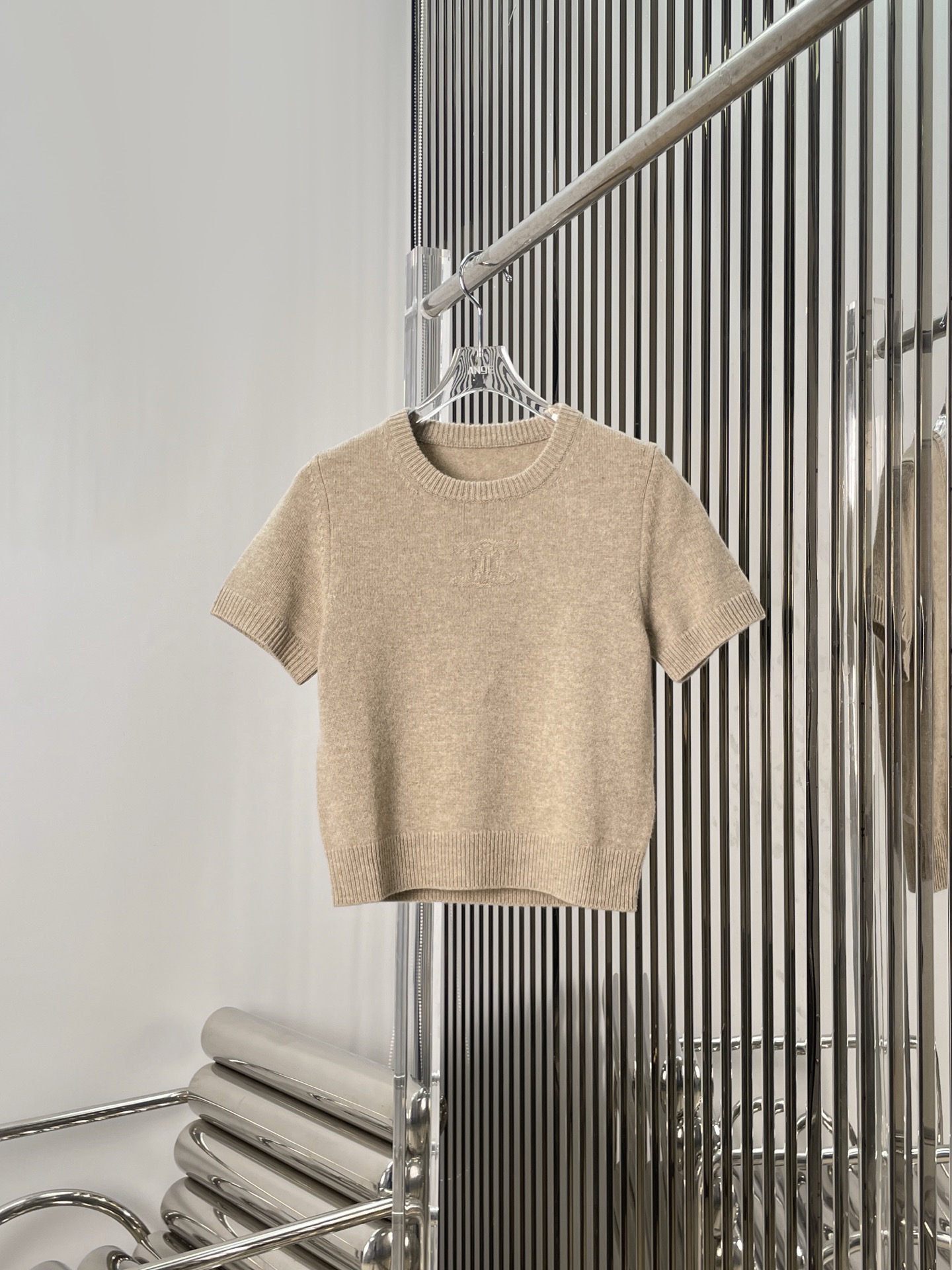 NO:483762,[Love] New [Love]!  Latest CE 25NEW Arc de Triomphe jacquard cashmere knitted short sleeves. Size SML., T-shirt, alexander wang19860909[爱心]新款[爱心]！最新CE 25NEW 凯旋门提花羊绒针织短袖.尺码SML.,,T-shirt,alexander wang,Women's clothing