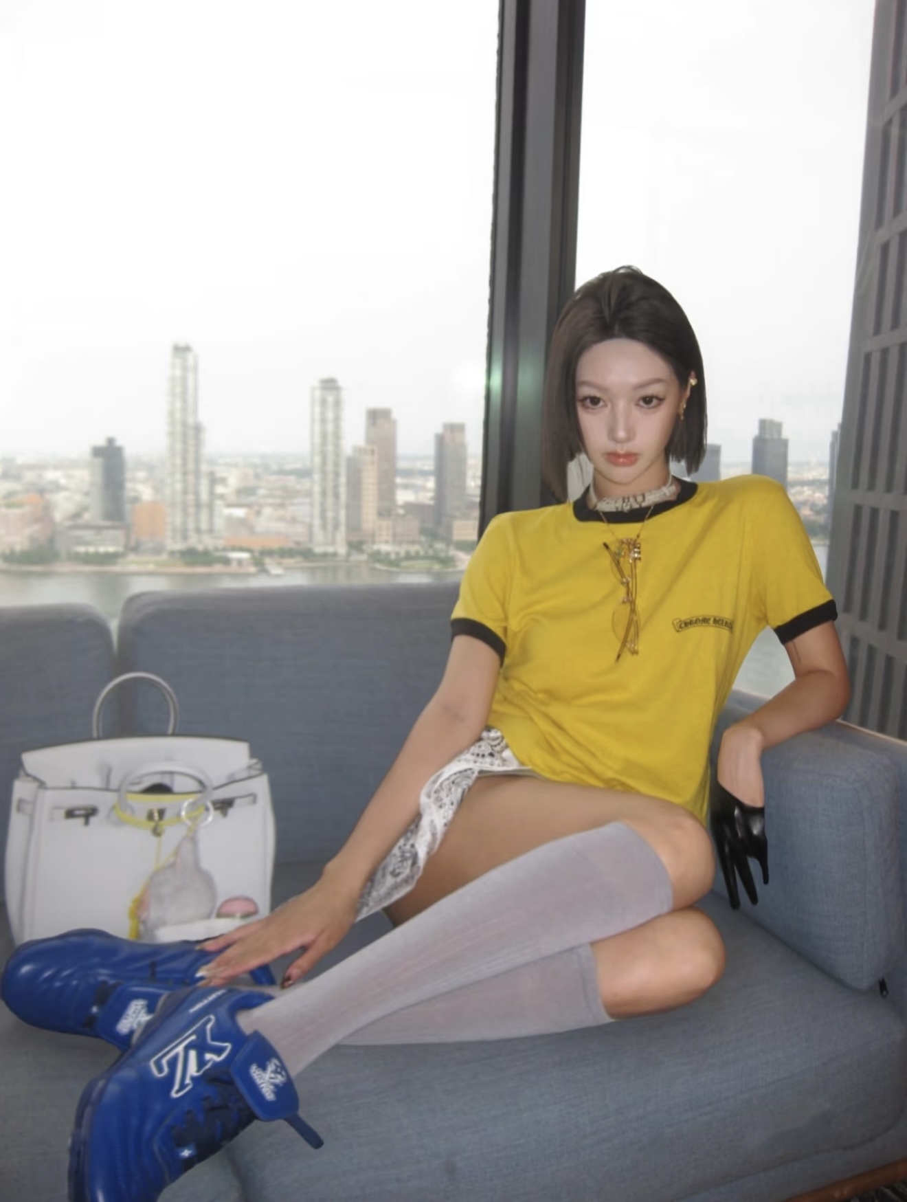 NO:483790,[Love] New [Love]!  Latest CH 25NEW Sanskrit printed T-shirt. Colors of fortune yellow, matcha green. Size SML.,,tees, t-shirt,alexander wang19860909[爱心]新款[爱心]！最新CH 25NEW 梵文印花T恤.颜色发财黄、抹茶绿.尺码SML.,,tees，t-shirt,alexander wang,Women's clothing