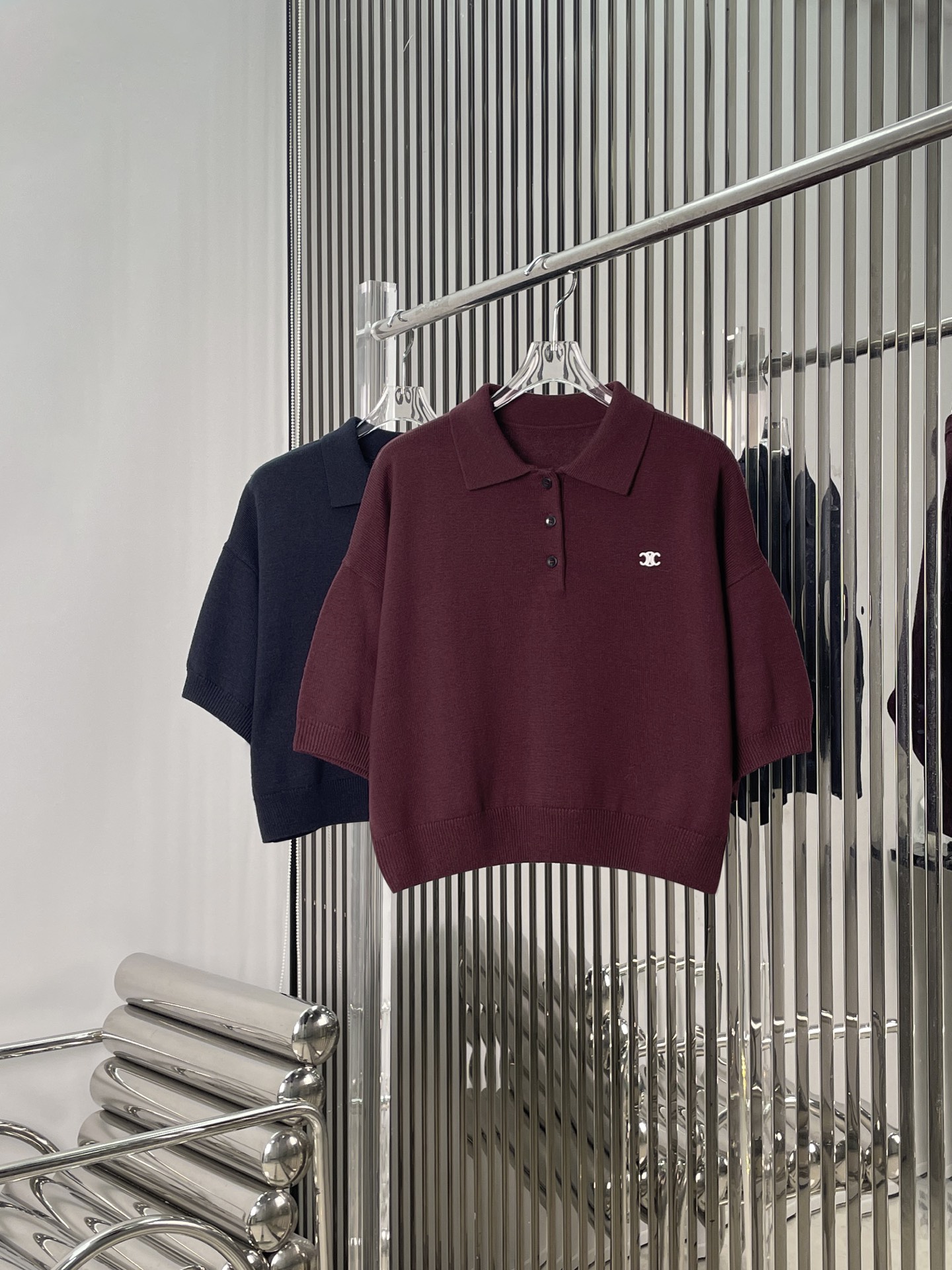 NO:498152,[Love] New [Love]!  Latest CE 25NEW wool knitted lapel POLO. Color blue, red. Size SML., alexander wang19860909[爱心]新款[爱心]！最新CE 25NEW 羊毛针织翻领POLO.颜色蓝、红.尺码SML.,,alexander wang,Women's clothing