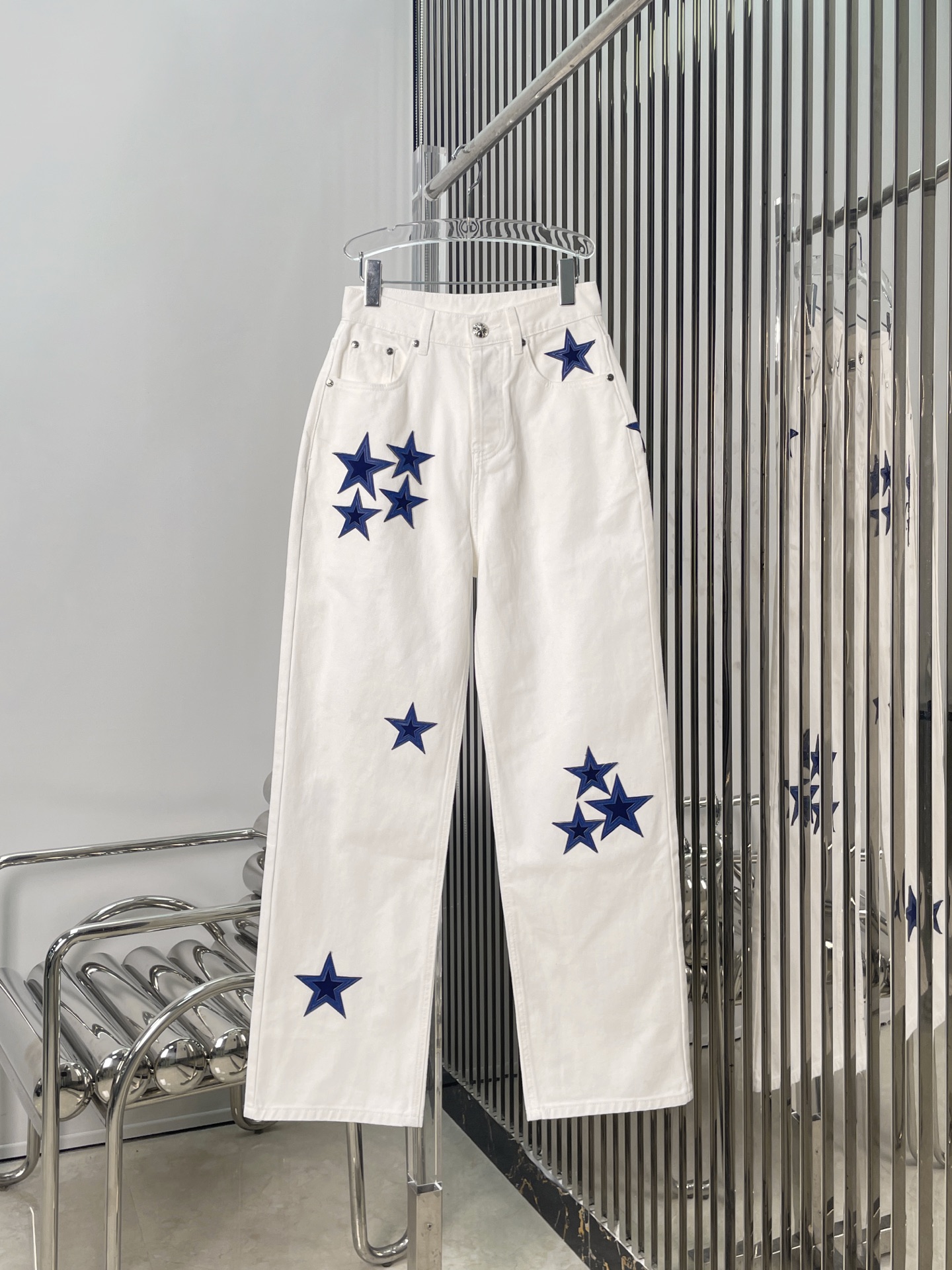 NO:501499,[Love] New [Love]!  Latest CH 25NEW Fontainebleau Limited Five-pointed Star Jeans. Size SML., jeans, alexander wang19860909[爱心]新款[爱心]！最新CH 25NEW 枫丹白露限定五角星牛仔裤.尺码SML.,,jeans,alexander wang,Women's clothing