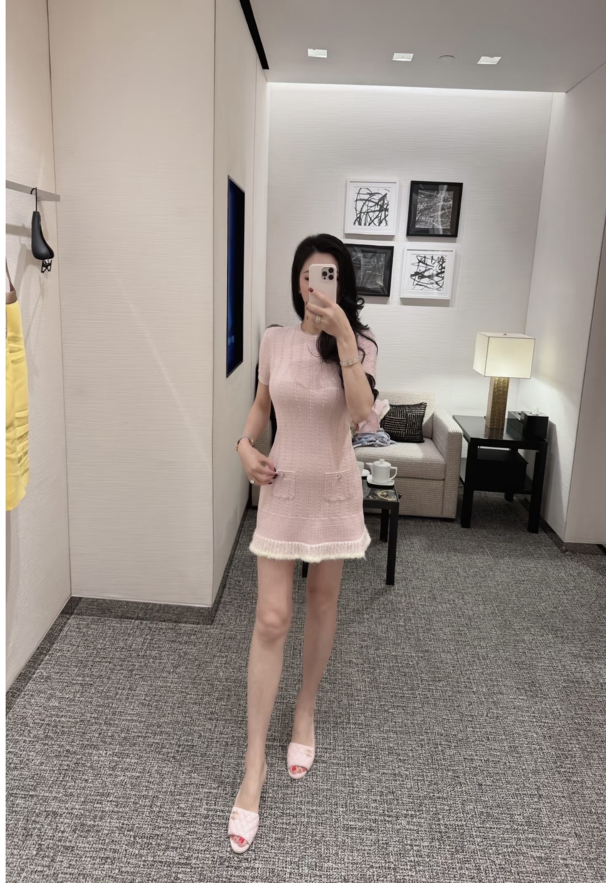 NO:508633,[Love] New [Love]!  Latest CH 25NEW Little Scent Feather Knitted Dress. Size SML., skirts, alexander wang19860909[爱心]新款[爱心]！最新CH 25NEW 小香羽毛针织连衣裙.尺码SML.,,skirts,alexander wang,Women's clothing