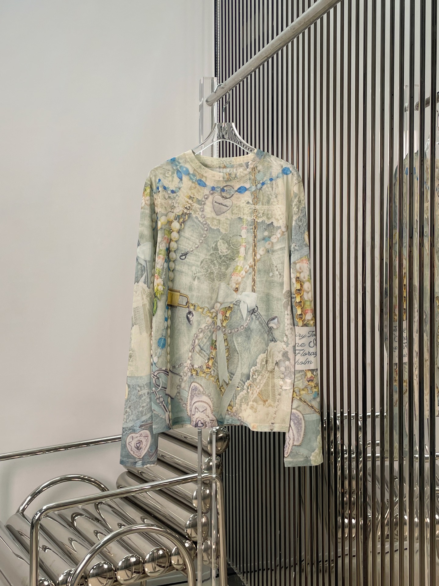 NO:517273,[Love] New [Love]!  Latest ACNE 25NEW lace pearl printed base shirt. Size SML.P, acne studios, alexander wang19860909[爱心]新款[爱心]！最新ACNE 25NEW 蕾丝珍珠印花打底衫.尺码SML.P,,acne studios,alexander wang,Women's clothing