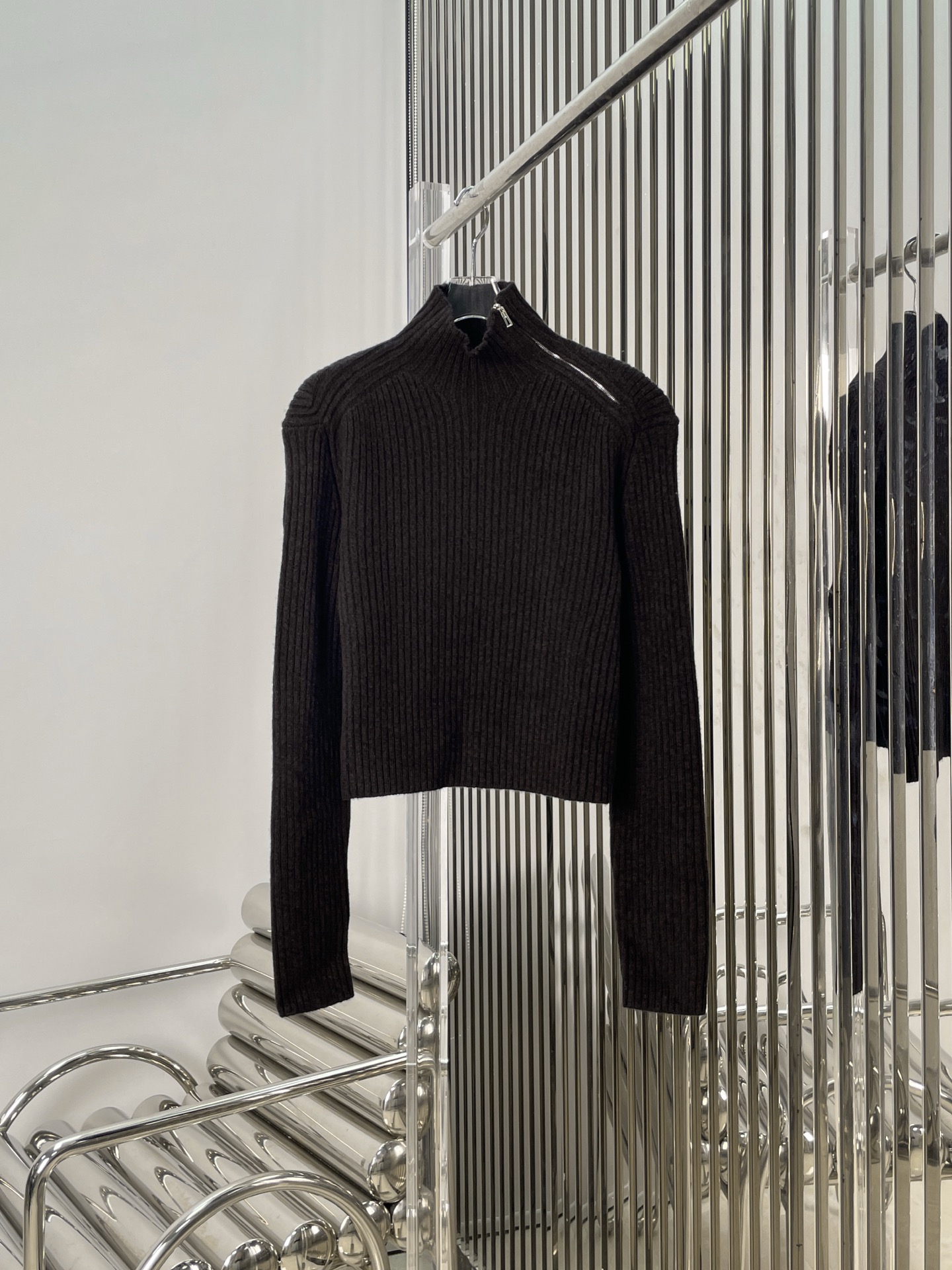 NO:534282,[Love] New [Love]!  Latest H 25NEW Aima Zipper Wool Knit Top. Size SML.P, hermes, alexander wang19860909[爱心]新款[爱心]！最新H 25NEW 爱马拉链羊毛针织上衣.尺码SML.P,,hermes,alexander wang,Women's clothing