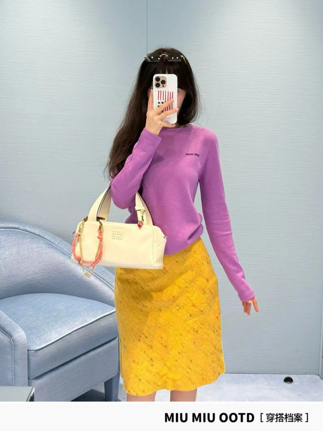 NO:561805,[Love] New style [Love]!  The latest MIU 25NEW purple letter jacquard knitted top. Size SML.,,miumiu,alexander wang19860909[爱心]新款[爱心]！最新MIU 25NEW 紫色字母提花针织上衣.尺码SML.,,miumiu,alexander wang,Women's clothing