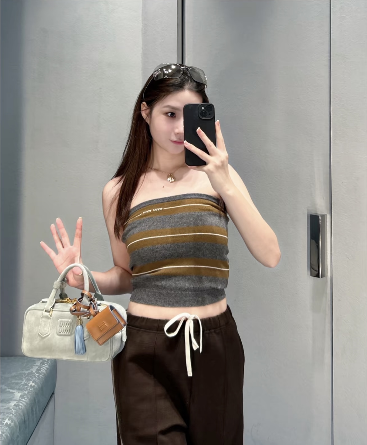 NO:563725,[Love] New style [Love]!  The latest MIU 25NEW striped knitted tube top. Size SML,,miumiu,alexander wang19860909[爱心]新款[爱心]！最新MIU 25NEW 条纹针织抹胸上衣.尺码SML,,miumiu,alexander wang,Women's clothing