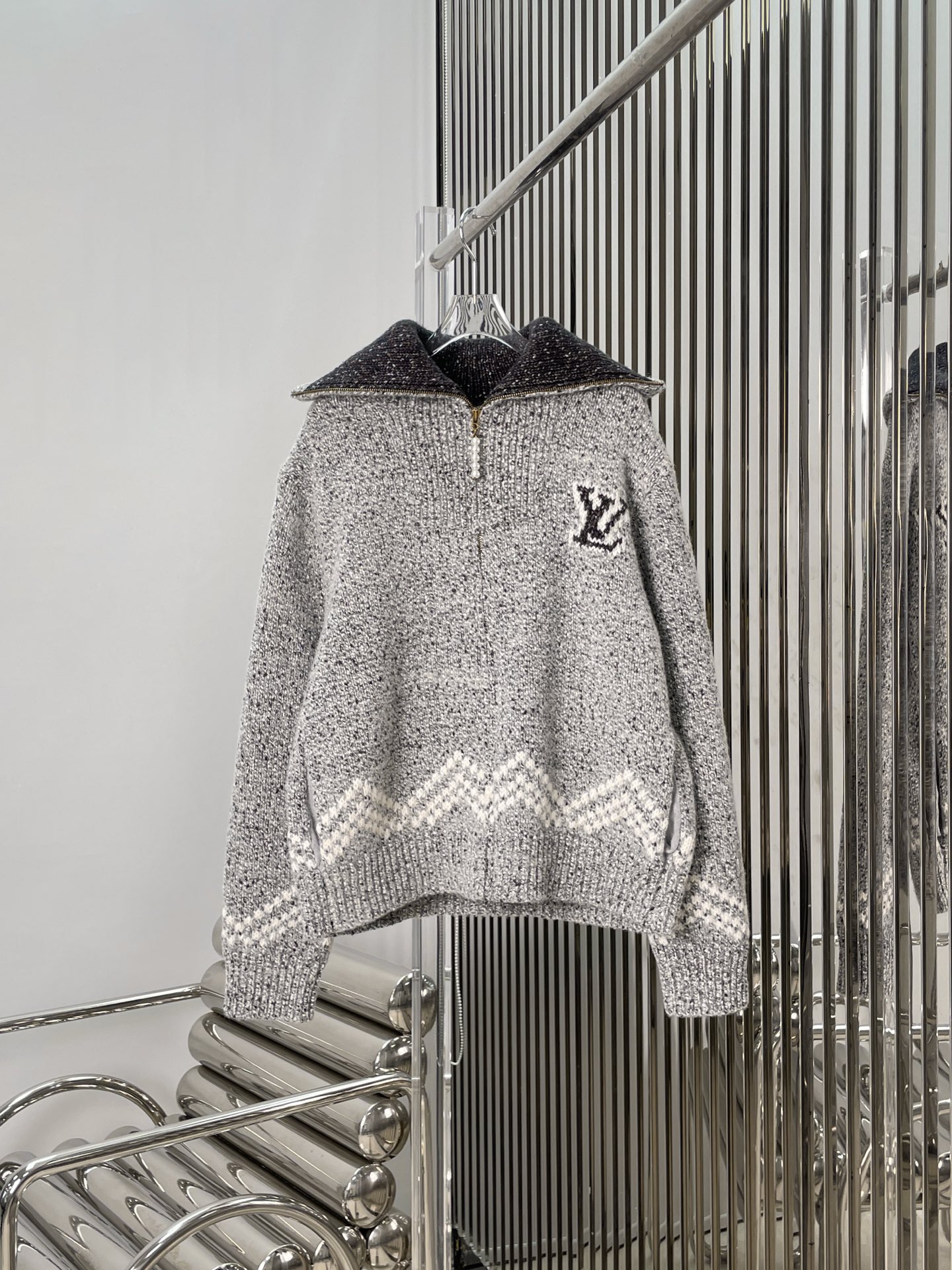 NO:591360,[Love] New style [Love]!  The latest L 25NEW wool Mount Fuji jacquard zipper sweater cardigan. Size SML.P,,sweaters,alexander wang19860909[爱心]新款[爱心]！最新L 25NEW 羊毛富士山提花拉链毛衣开衫.尺码SML.P,,sweaters,alexander wang,Women's clothing