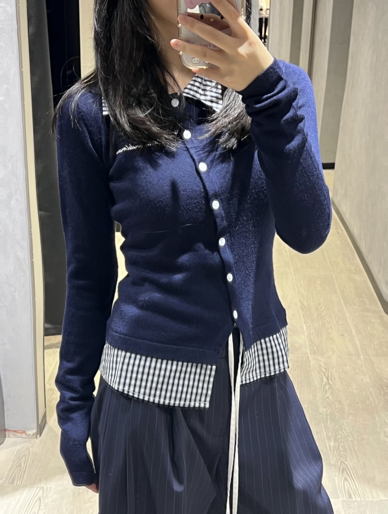 NO:591873,[Love] New style [Love]!  The latest ANN 25NEW shirt patchwork knitted top. Color blue, gray. Size SML.,,shirts,alexander wang19860909[爱心]新款[爱心]！最新ANN 25NEW 衬衫拼接针织上衣.颜色蓝、灰.尺码SML.,,shirts,alexander wang,Women's clothing