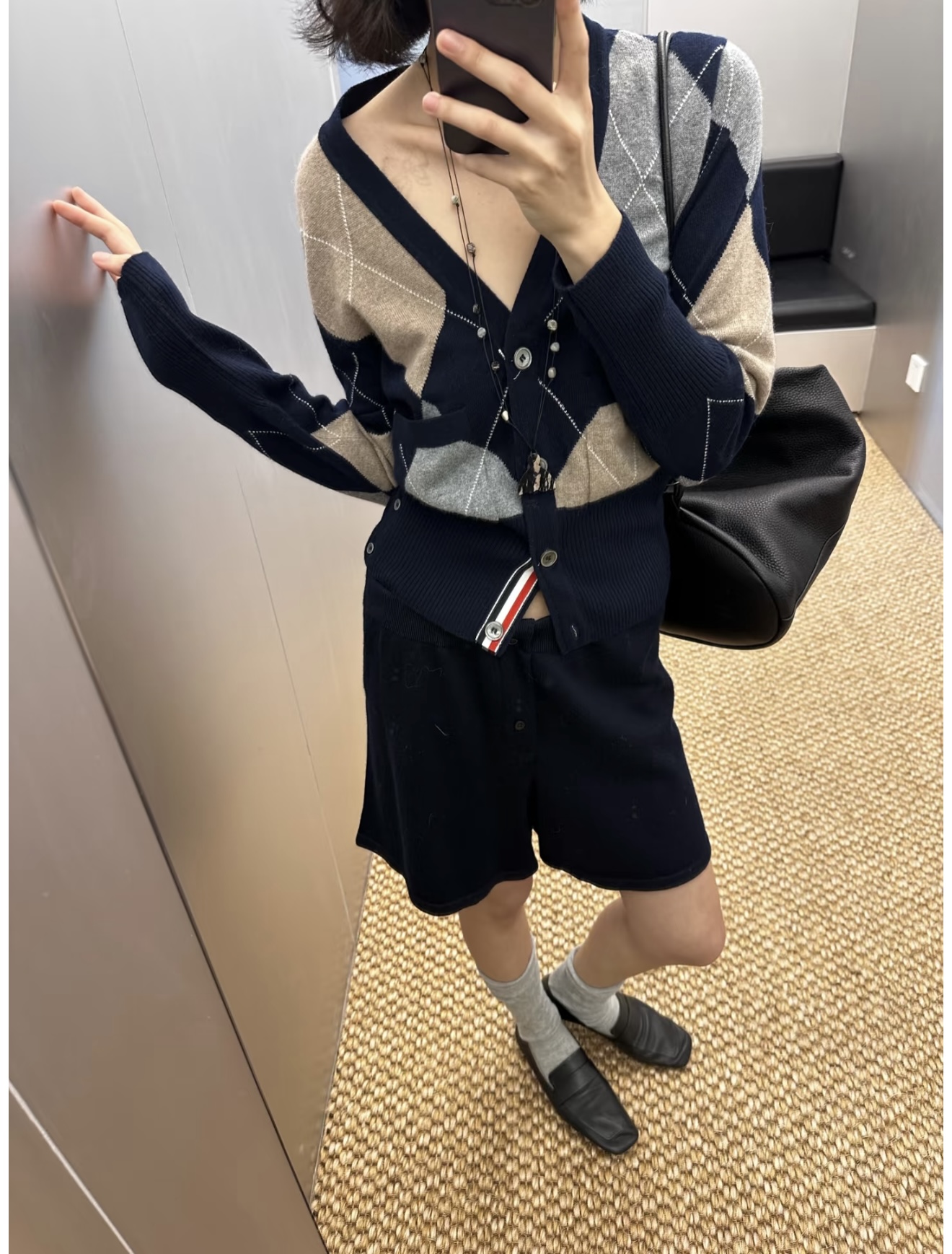 NO:623845,[Love] New style [Love]!  The latest TB 25NEW wool diamond patchwork knitted cardigan. Size SML.P,,alexander wang19860909[爱心]新款[爱心]！最新TB 25NEW 羊毛菱格纹拼接针织开衫.尺码SML.P,,alexander wang,Women's clothing