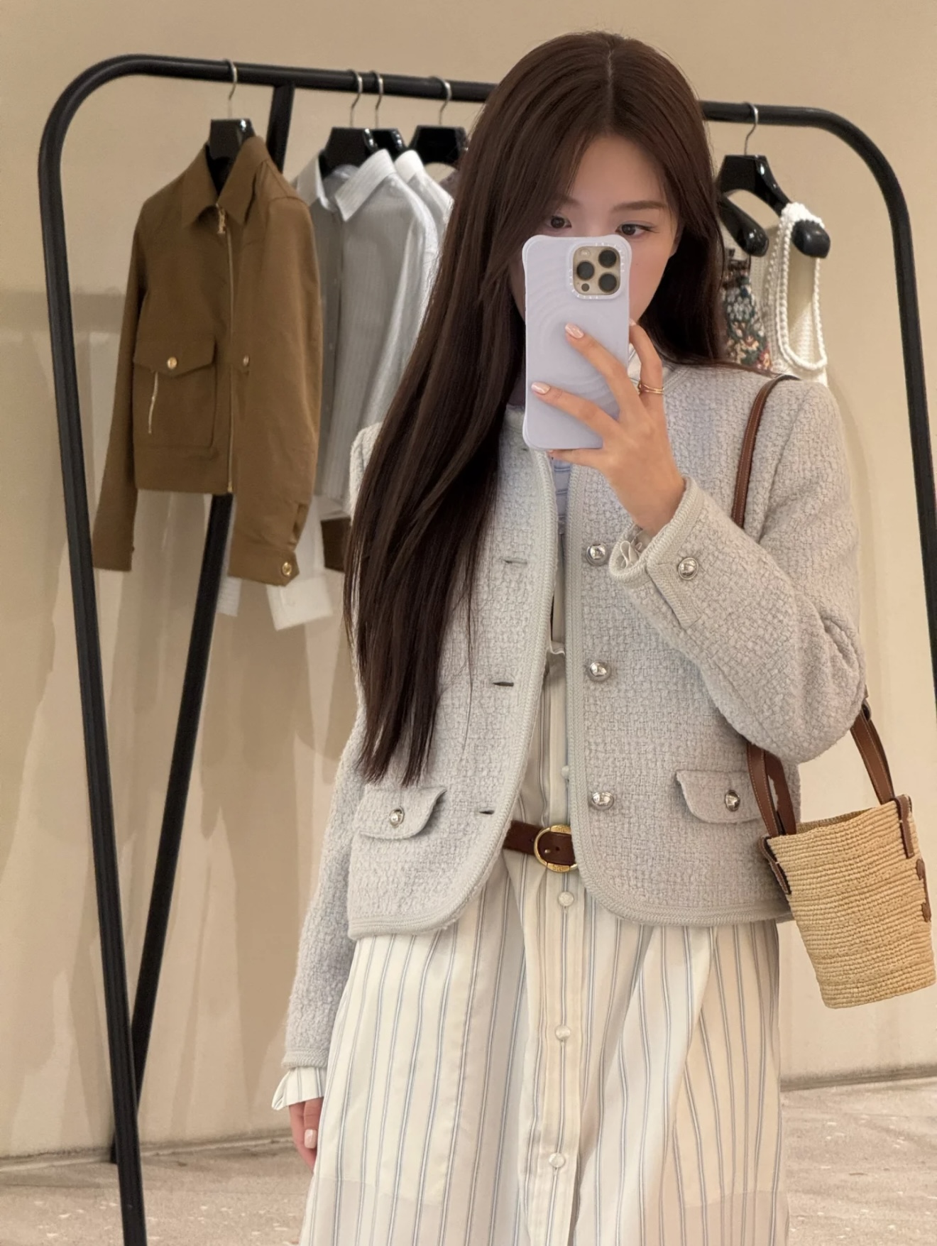 NO:624717,[Love] New style [Love]!  The latest CE 25NEW glacier blue small fragrant style wool tweed jacket. Size SML.,,jackets & coats,alexander wang19860909[爱心]新款[爱心]！最新CE 25NEW 冰川蓝小香风羊毛粗花呢外套.尺码SML.,,jackets & coats,alexander wang,Women's clothing