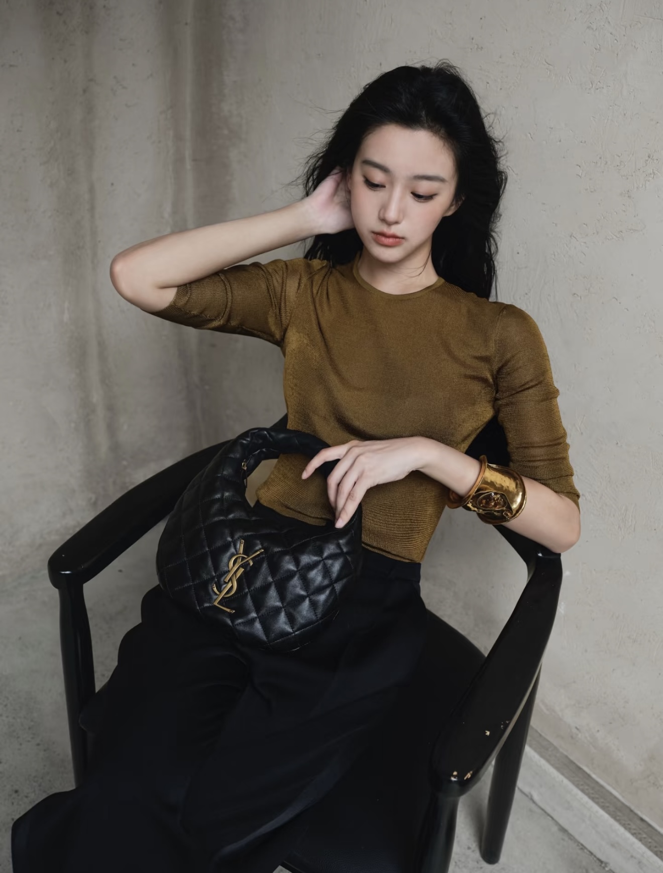 NO:625455,[Love] New style [Love]!  The latest SLP 26NEW heavy rayon gold mid-sleeve bottoming top. Sizes SML, loro piana, alexander wang19860909[爱心]新款[爱心]！最新SLP 26NEW 重磅人丝金色中袖打底上衣.尺码SML,,loro piana,alexander wang,Women's clothing