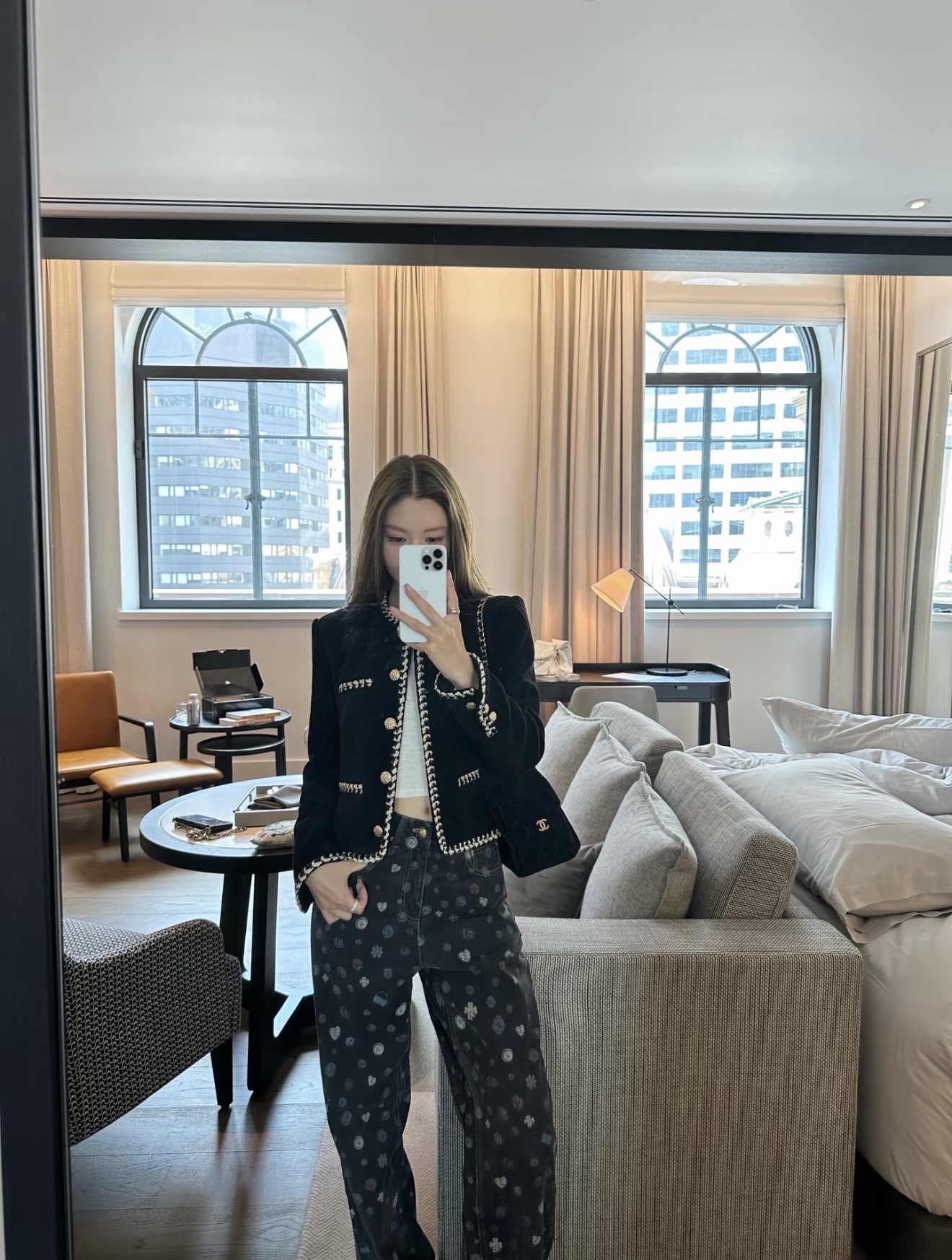 NO:628822,[Love] New style [Love]!  The latest CH 25NEW charcoal black printed jeans. Size SML.P,,jeans,alexander wang19860909[爱心]新款[爱心]！最新CH 25NEW 炭黑色印花牛仔裤.尺码SML.P,,jeans,alexander wang,Women's clothing