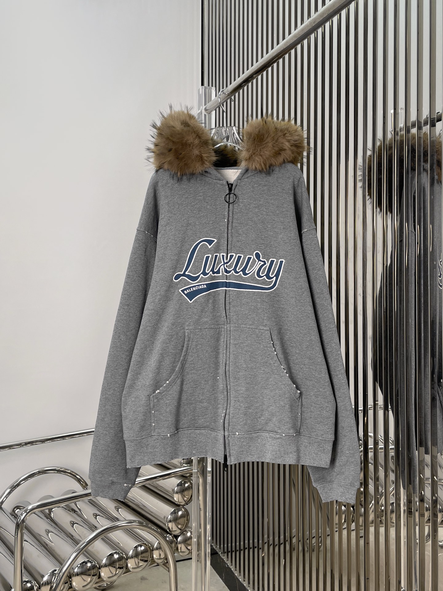 NO:648817,[Love] New style [Love]!  The latest BA 25NEW fur collar hooded zipper sweatshirt. Size SML, hoodie, sweatshirts, hats, alexander wang19860909[爱心]新款[爱心]！最新BA 25NEW 毛领连帽拉链卫衣.尺码SML,,hoodie,sweatshirts,hats,alexander wang,Women's clothing