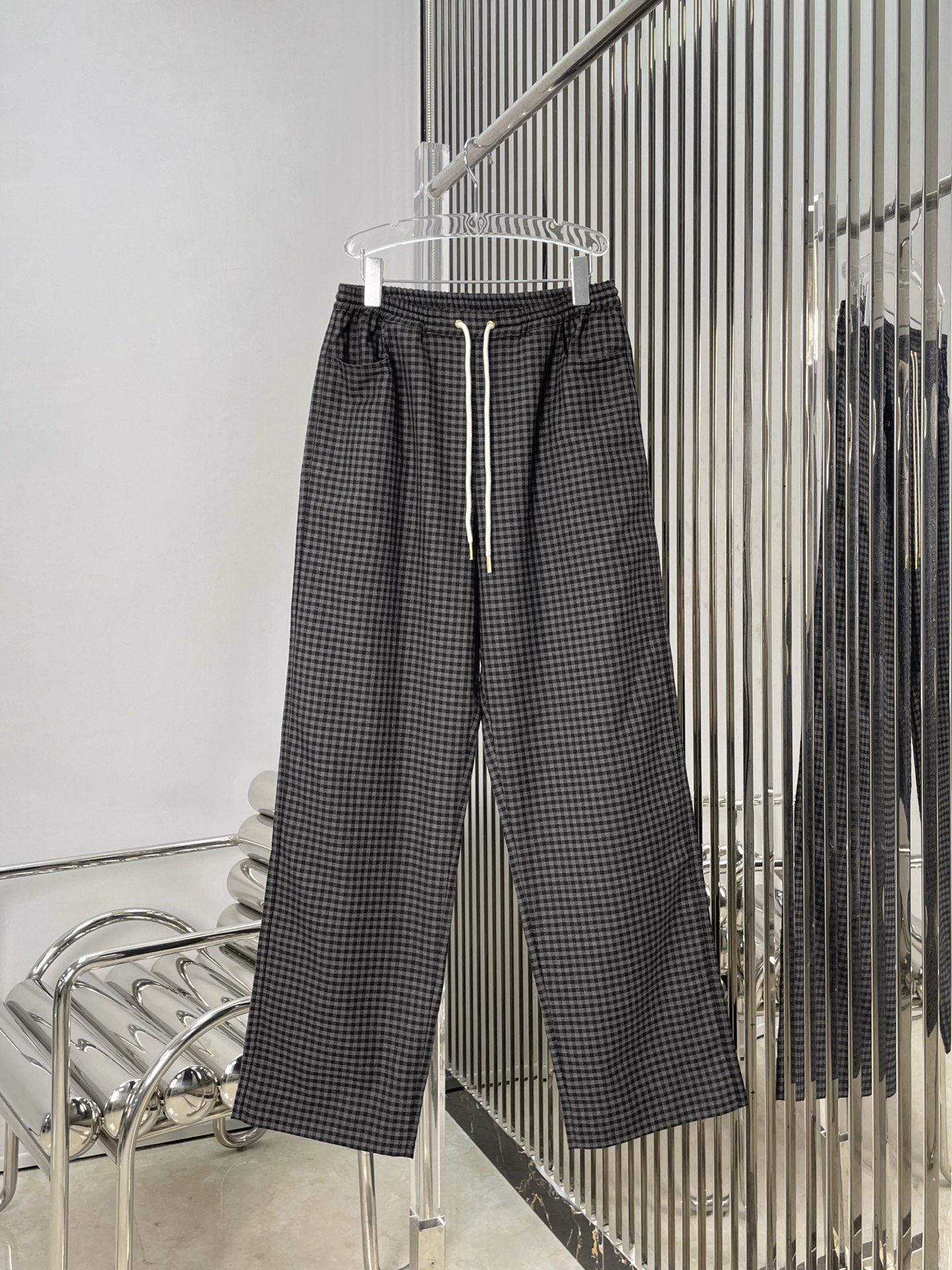 NO:655621,[Love] New style [Love]!  The latest CE 26NEW drawstring plaid casual pants. Size SML.P,,alexander wang19860909[爱心]新款[爱心]！最新CE 26NEW 抽绳格纹休闲裤.尺码SML.P,,alexander wang,Women's clothing