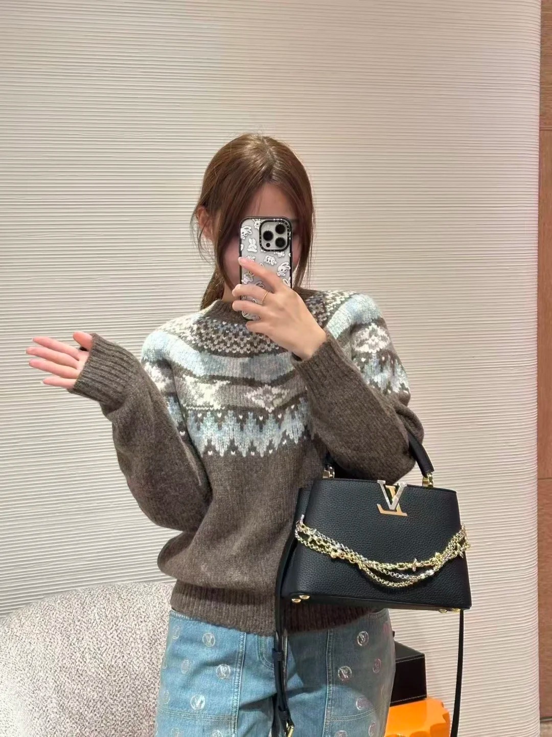NO:658700,[Love] New style [Love]!  Latest L 26NEW presbyopia jacquard Fair Isle sweater. Size SML.,,sweaters,alexander wang19860909[爱心]新款[爱心]！最新L 26NEW 老花提花费尔岛毛衣.尺码SML.,,sweaters,alexander wang,Women's clothing