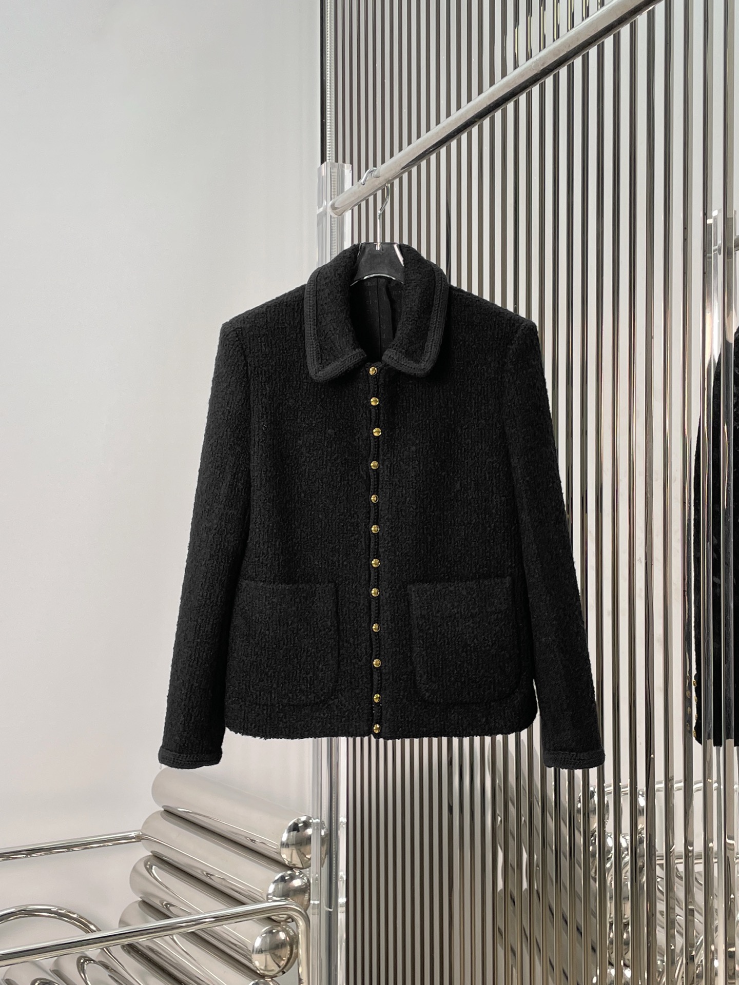 NO:665561,[Love] New style [Love]!  The latest CE 26NEW woolen wool jacket with small gold buttons and small fragrant style. Size SML.P,,jackets & coats, 19860909[爱心]新款[爱心]！最新CE 26NEW 粗纺羊毛小金扣小香风外套.尺码SML.P,,jackets & coats, ,Women's clothing