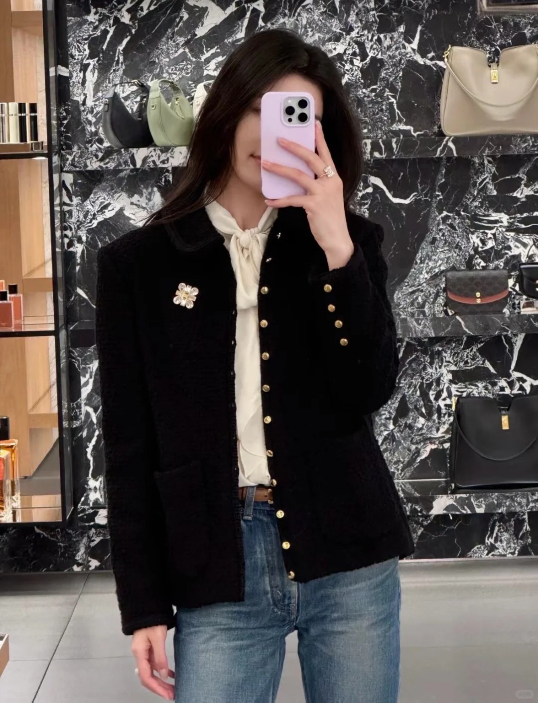 NO:665564,[Love] New style [Love]!  The latest CE 26NEW woolen wool jacket with small gold buttons and small fragrant style. Size SML.,,jackets & coats, 19860909[爱心]新款[爱心]！最新CE 26NEW 粗纺羊毛小金扣小香风外套.尺码SML.,,jackets & coats, ,Women's clothing