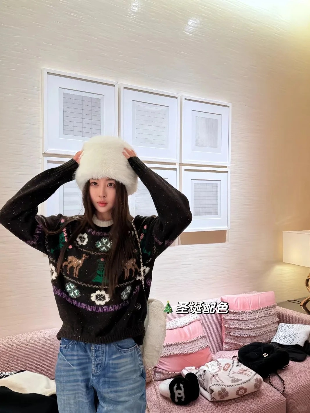 NO:665576,[Love] New style [Love]!  The latest CH 26NEW Xiaoxiangfeng ski series Christmas sweater. Color light, dark. Size SML.,,sweaters, 19860909[爱心]新款[爱心]！最新CH 26NEW 小香风滑雪系列圣诞毛衣.颜色浅色、深色.尺码SML.,,sweaters, ,Women's clothing