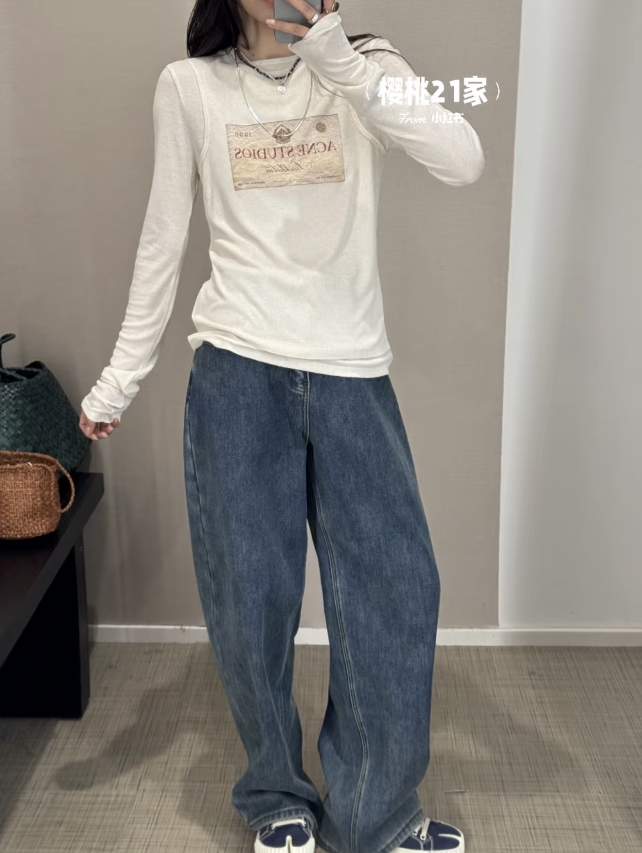 NO:684650,[Love] New style [Love]!  The latest ACNE 26NEW fake two-piece printed long-sleeved T-shirt. Size SML.,,acne studios,tees,t-shirt,19860909[爱心]新款[爱心]！最新ACNE 26NEW 假两件印花长袖T恤.尺码SML.,,acne studios,tees，t-shirt,,Women's clothing
