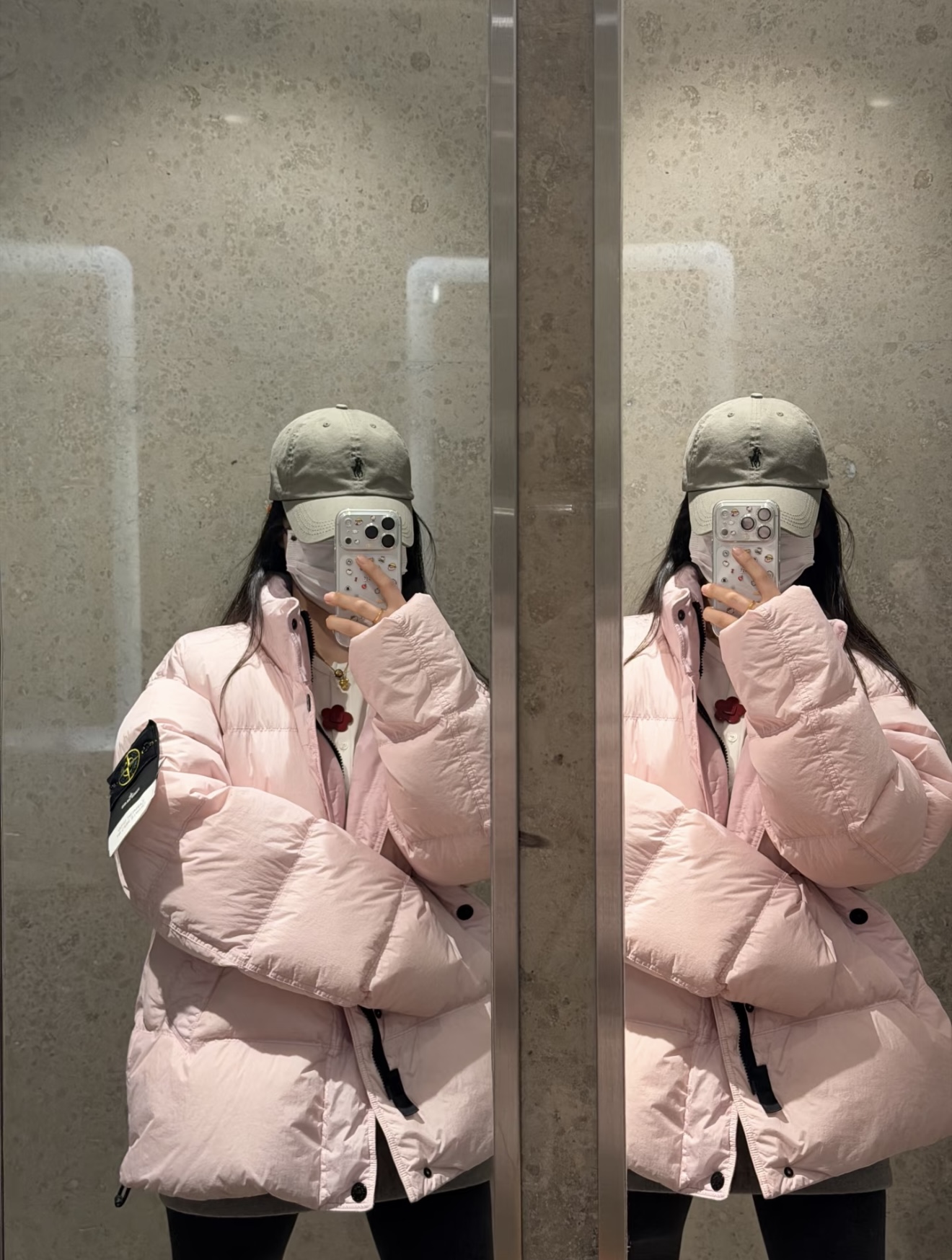 NO:686782,[Love] New style [Love]!  The latest Stone Island 26NEW Shangdao armband badge down jacket. Color pink, black. Size SML.P,, down jacket,19860909[爱心]新款[爱心]！最新石头岛 26NEW 上岛袖标徽章羽绒服.颜色粉、黑.尺码SML.P,,down jacket,,Women's clothing