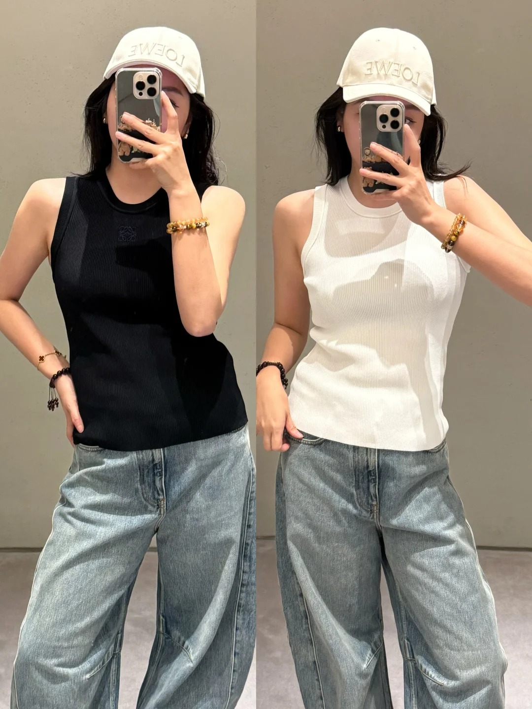 NO:730875,[Love] New style [Love]!  The latest LOE 26NEW LOGO embroidered knitted bottoming vest. Color black, white, card. Size SML.,,loewe,19860909[爱心]新款[爱心]！最新LOE 26NEW LOGO刺绣针织打底背心.颜色黑、白、卡.尺码SML.,,loewe,,Women's clothing